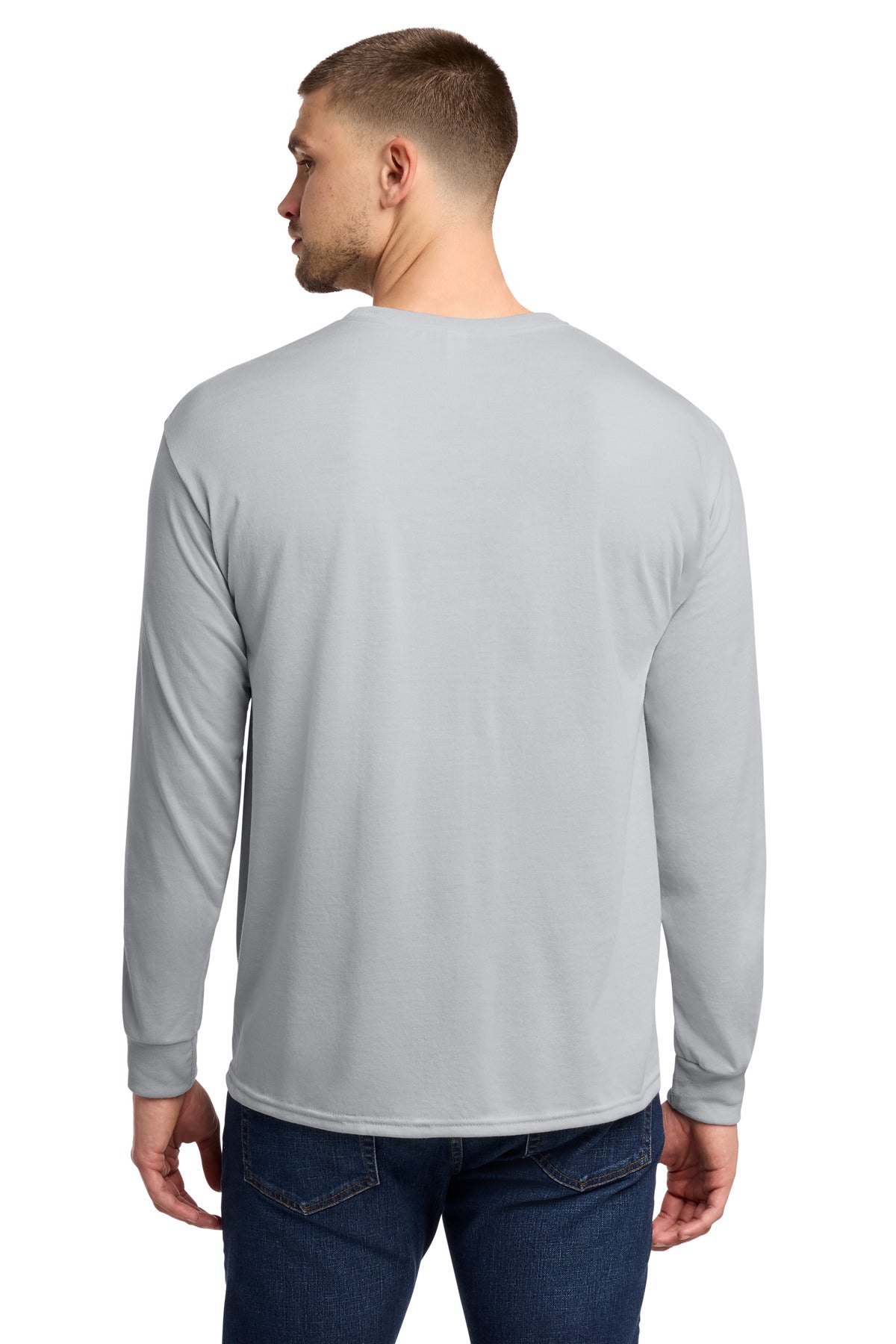 Silver Jerzees Dri-Power 100% Polyester Long Sleeve T-Shirt 21LS