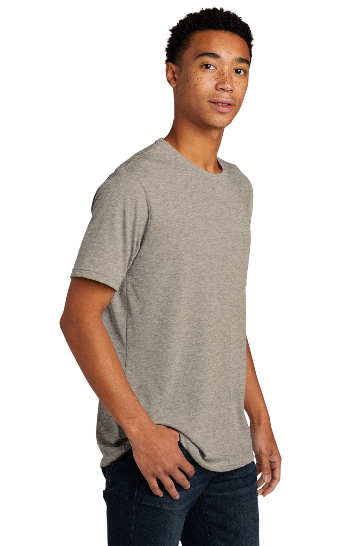 Silver Next Level Apparel Adult Poly/Cotton Tee. NL6200