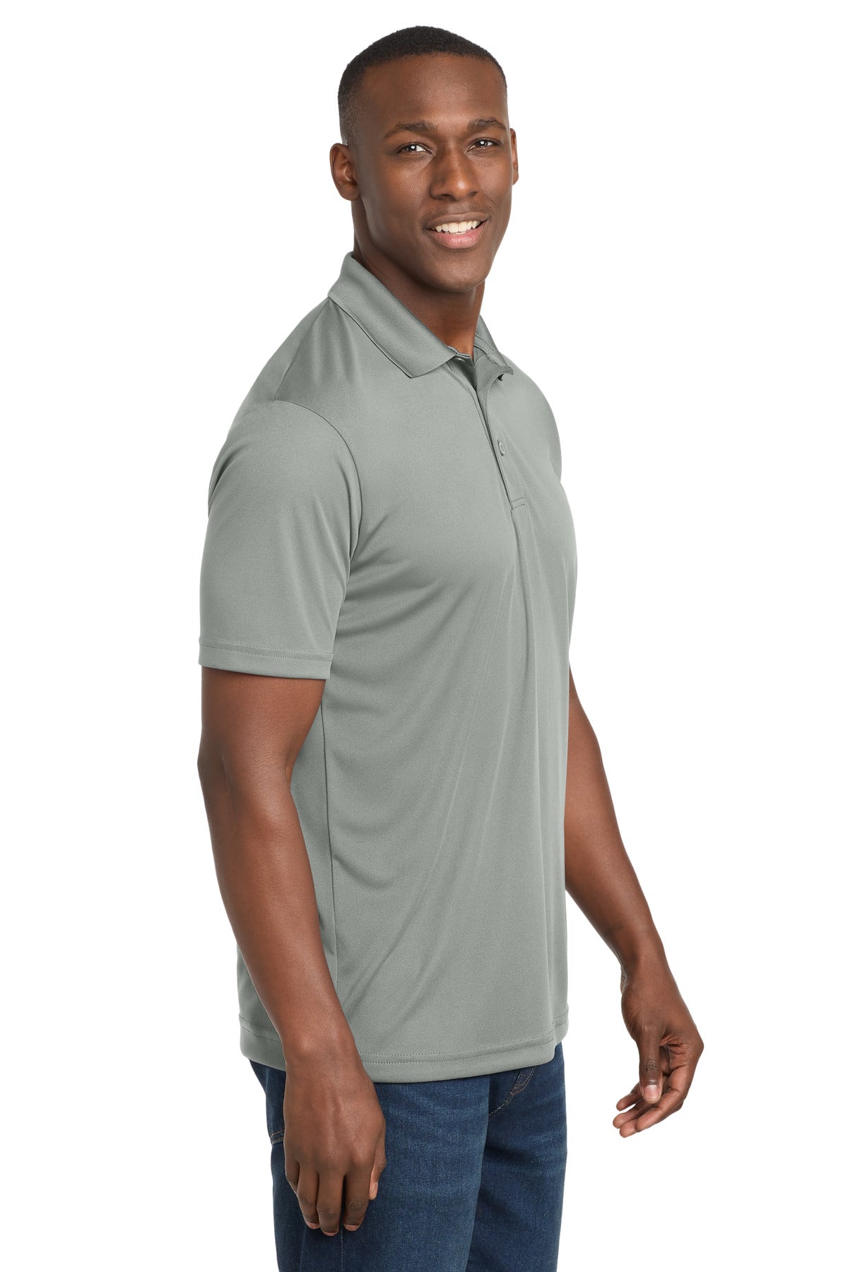 Silver Sport-Tek PosiCharge Competitor Polo. ST550