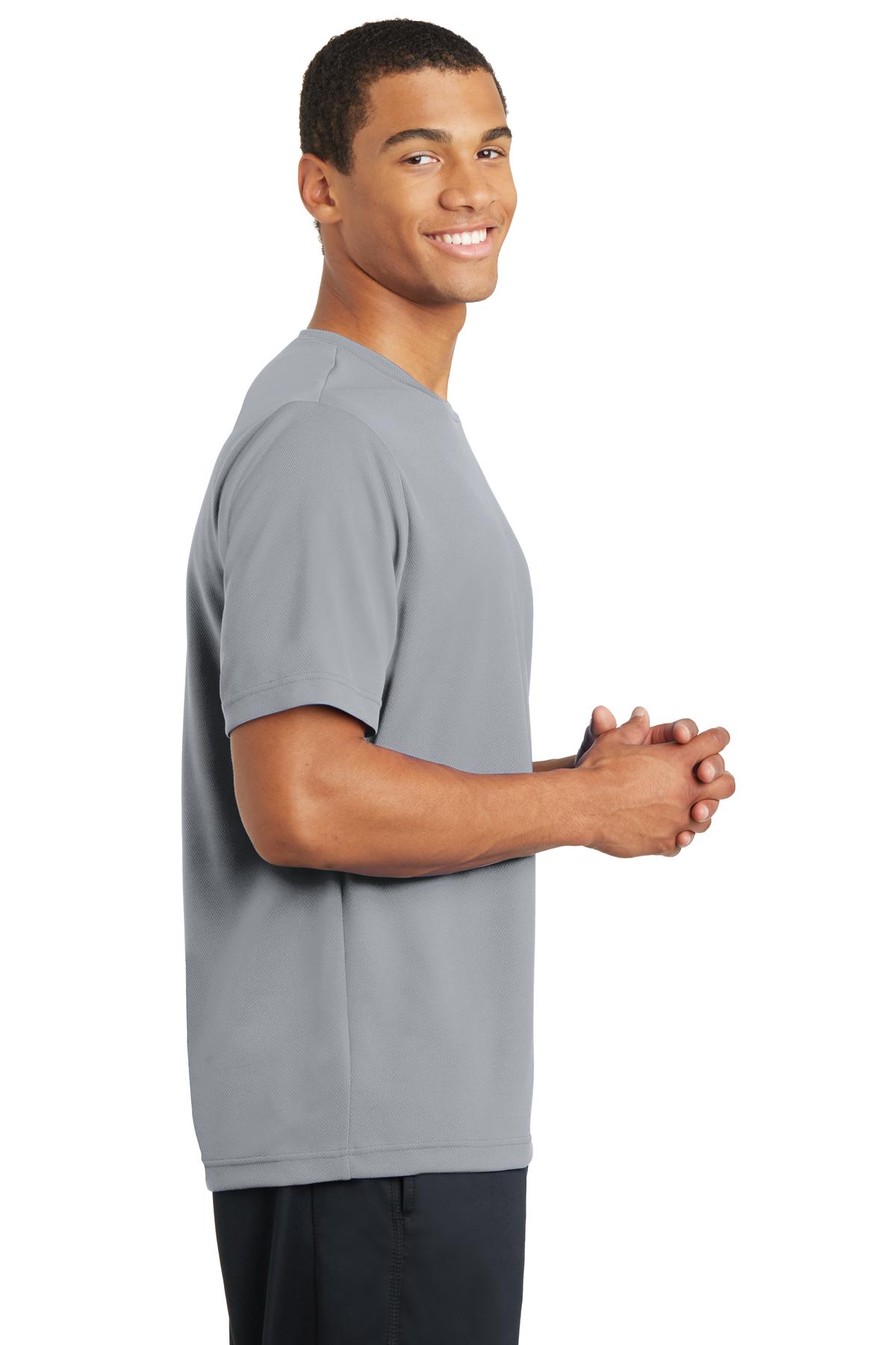 Silver Sport-Tek PosiCharge RacerMesh Tee. ST340