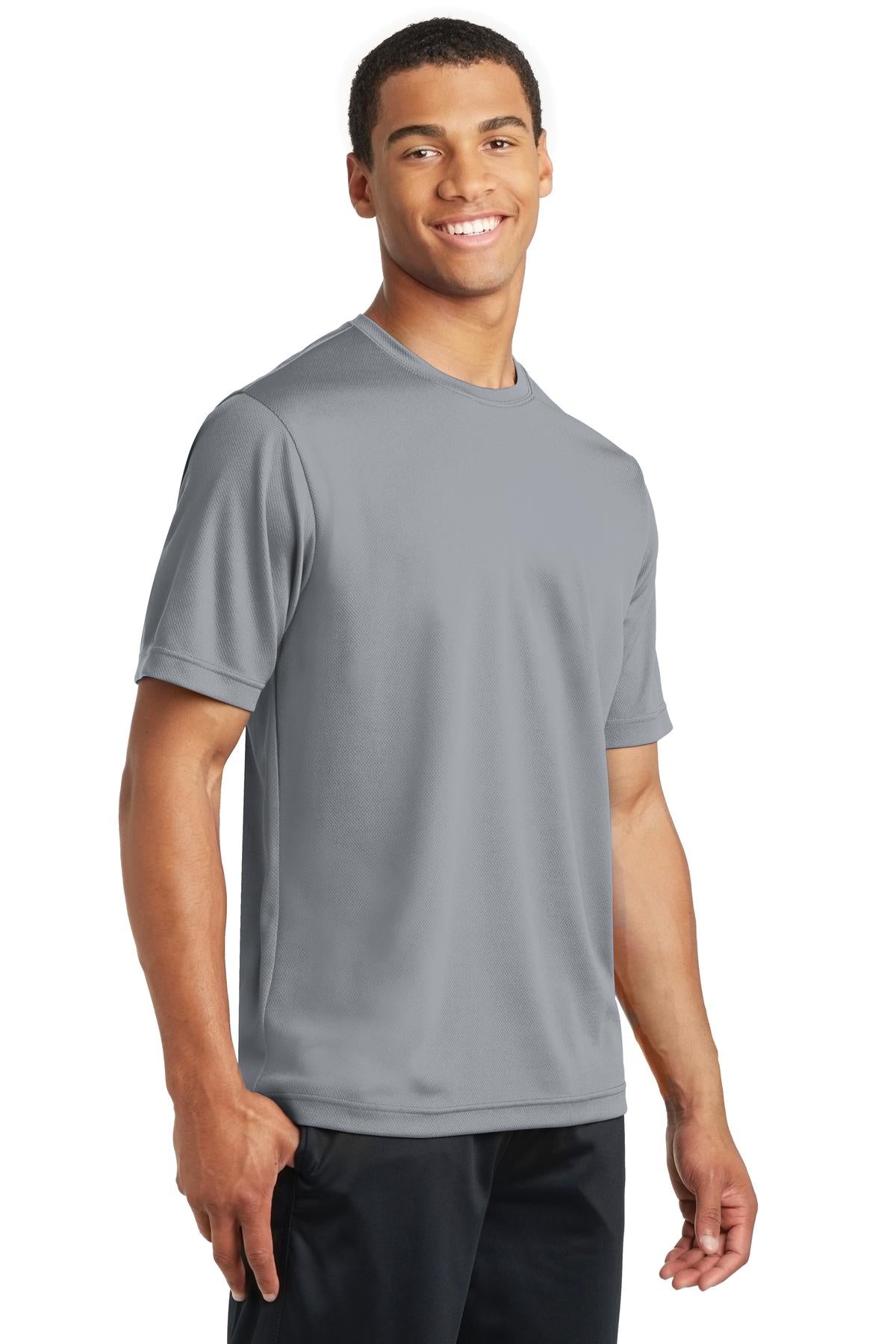 Silver Sport-Tek PosiCharge RacerMesh Tee. ST340