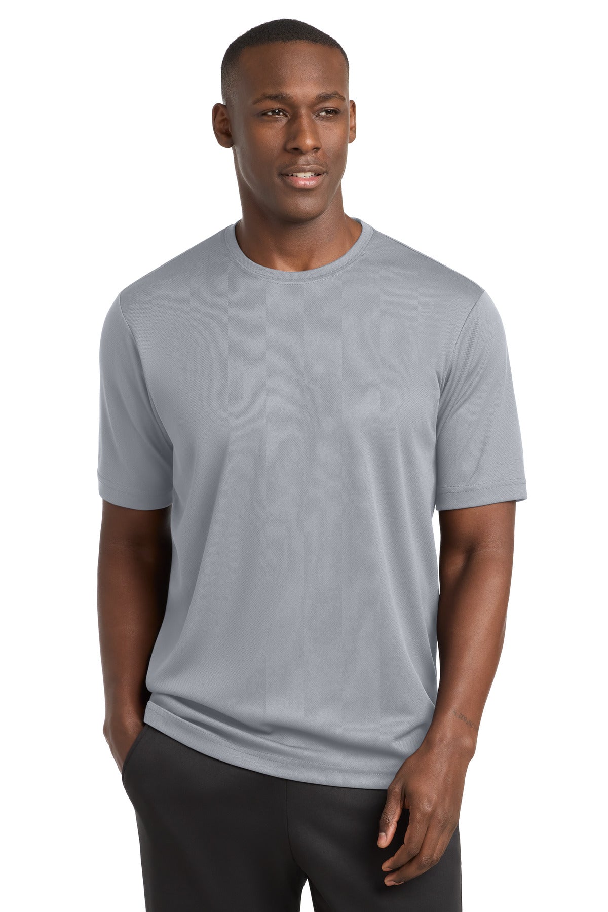 Silver Sport-Tek PosiCharge RacerMesh Tee. ST340