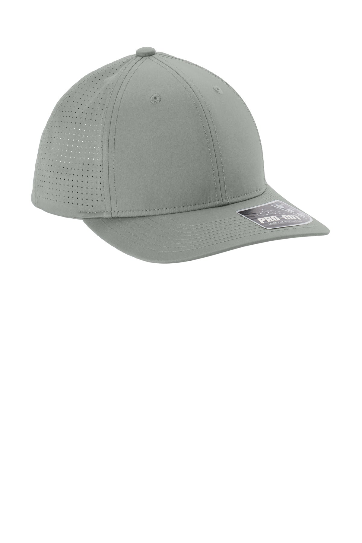 Silver Sport-Tek Pro-Cut Adjustable Cap STC65
