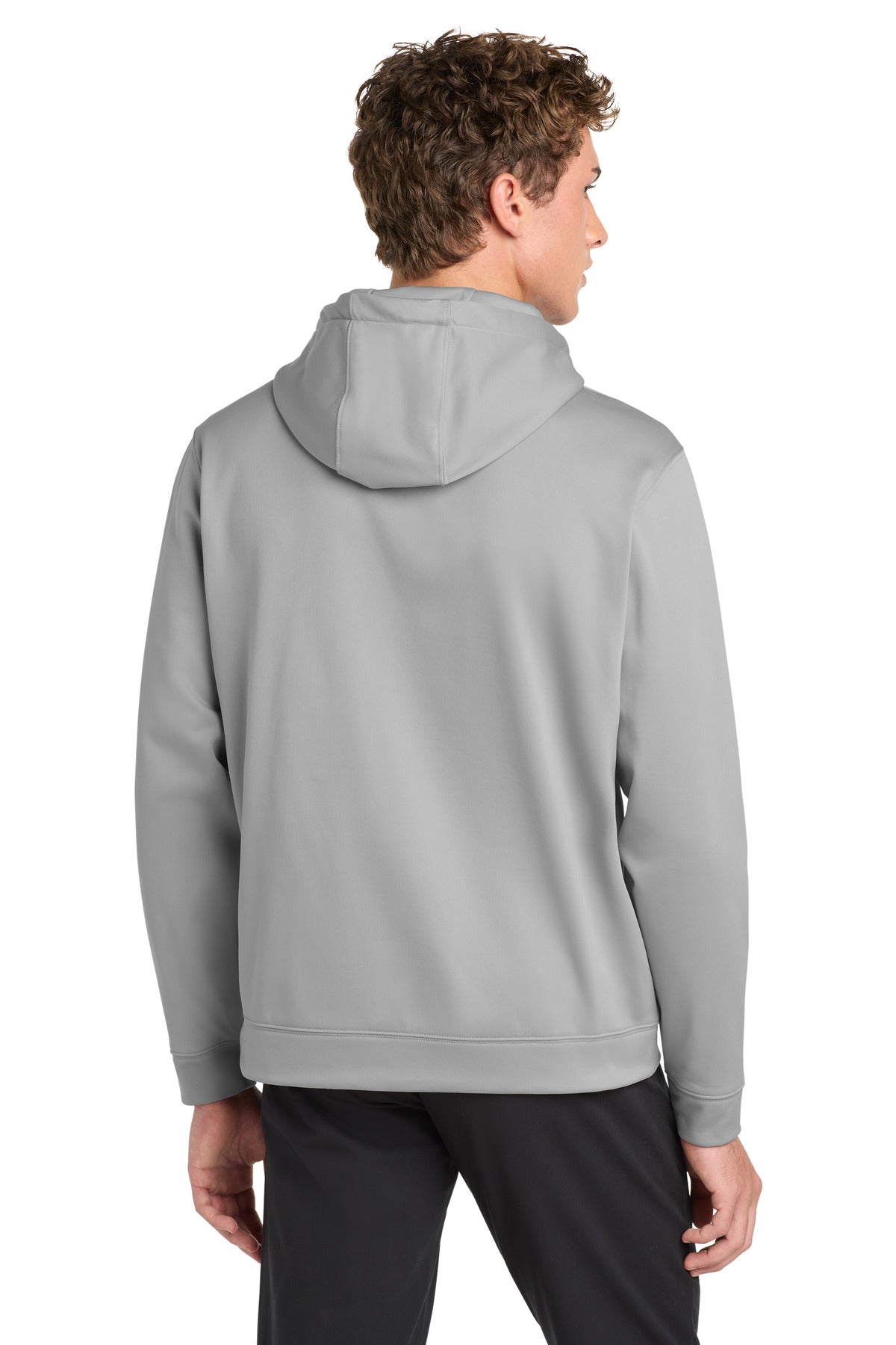 Silver Sport-Tek Sport-Wick Fleece Hooded Pullover. F244