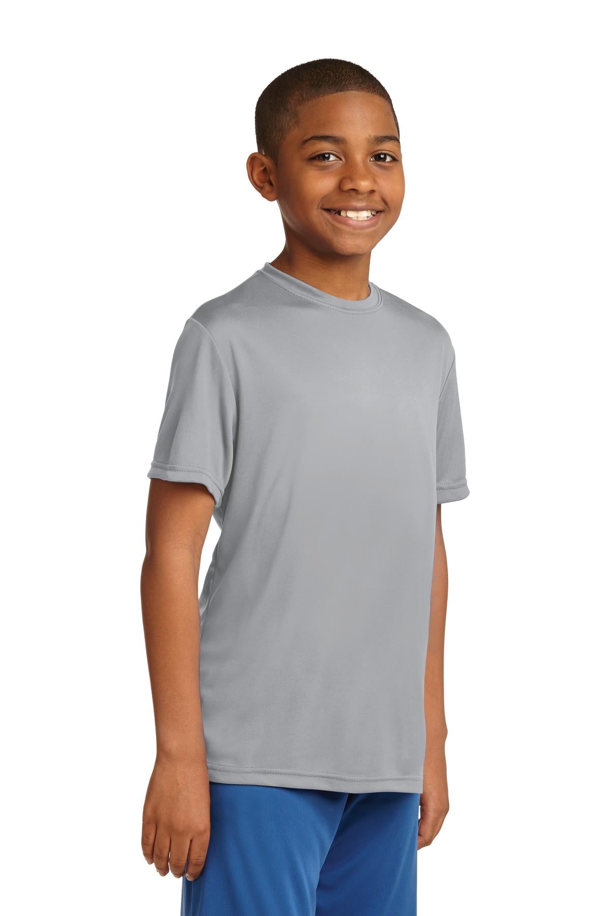 Silver Sport-Tek Youth PosiCharge Competitor Tee. YST350