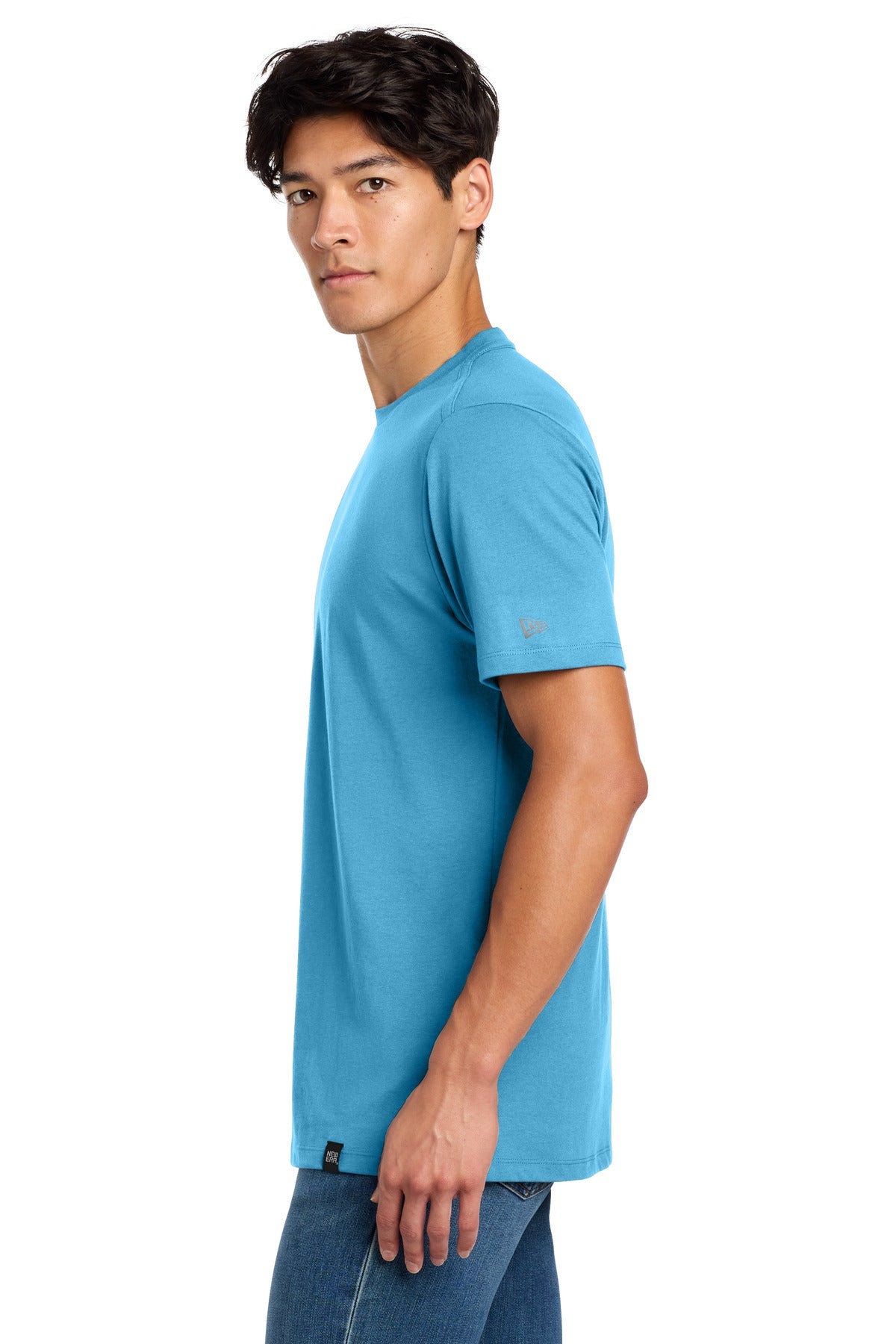 Sky Blue New Era Heritage Blend Crew Tee. NEA100