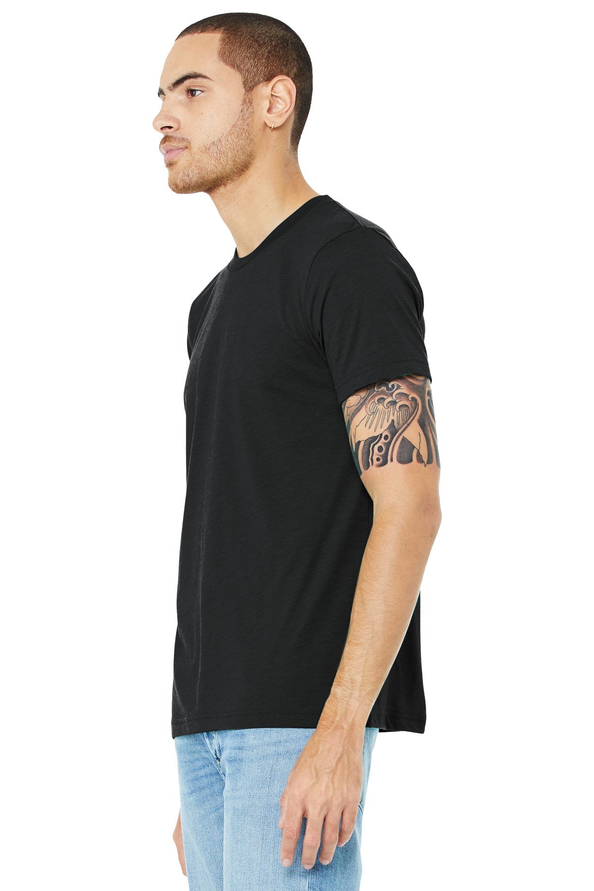 Sld Dk Grey TB BELLA+CANVAS Unisex Triblend Short Sleeve Tee. BC3413