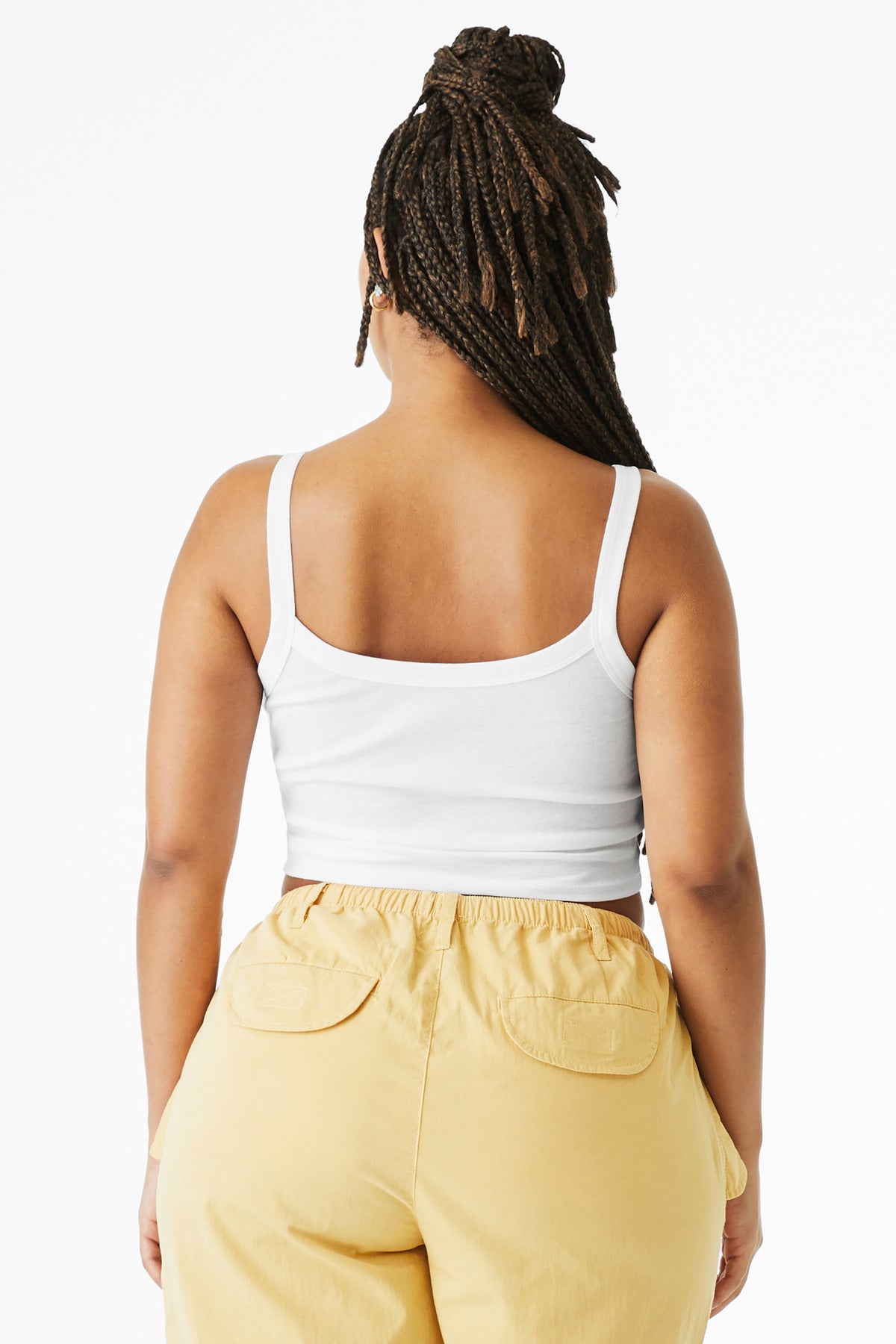 SldWhBlend BELLA+CANVAS Women's Micro Rib Spaghetti Strap Tank BC1012