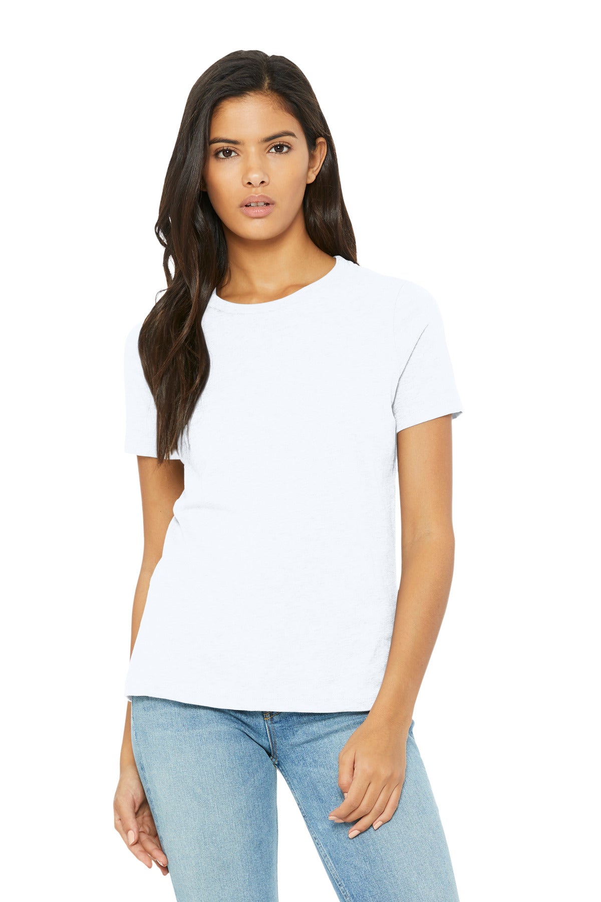 SldWhBlend BELLA+CANVAS Women's Relaxed CVC Tee BC6400CVC