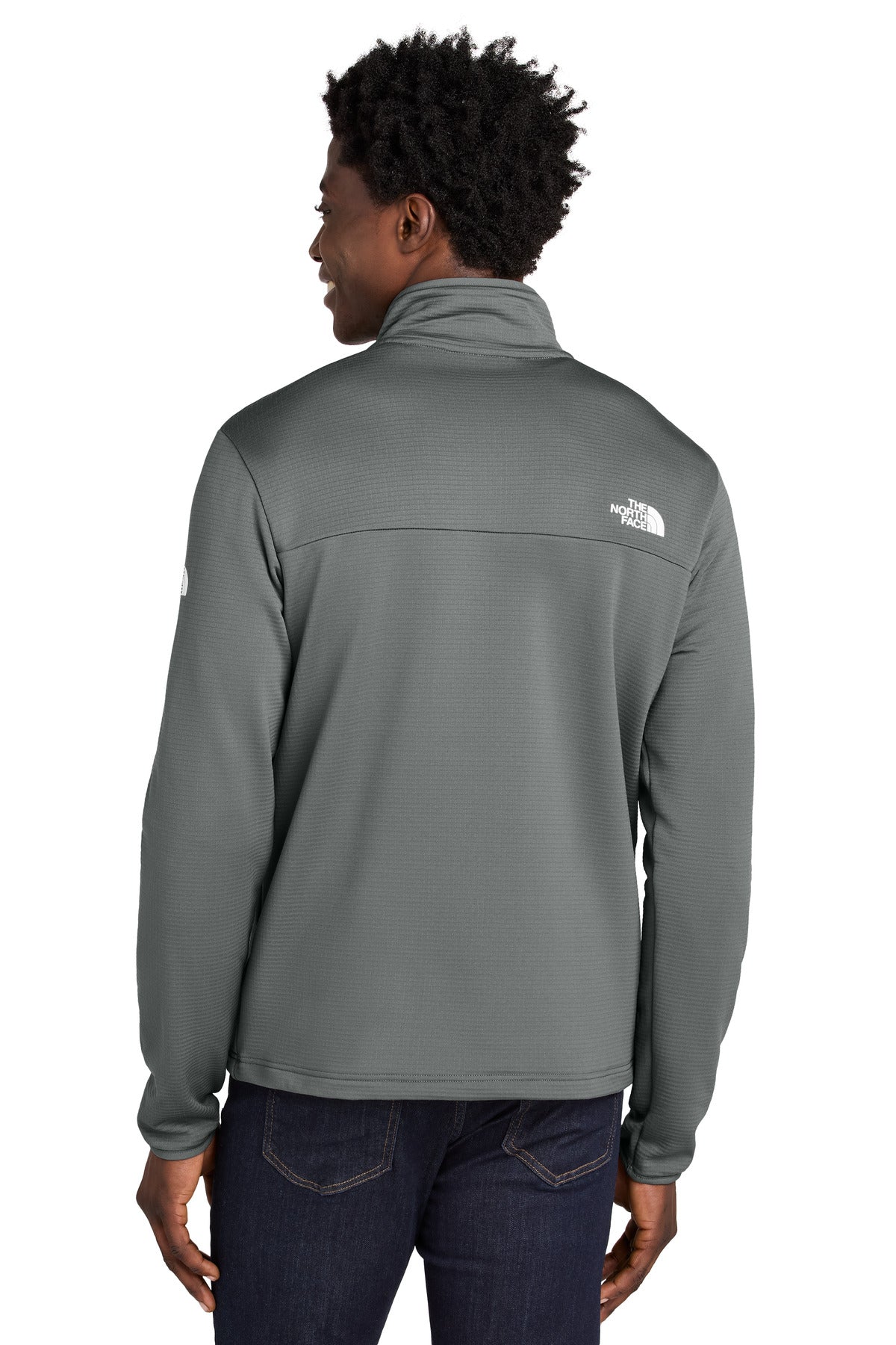 SmokedPrGy The North Face Aim 1/4-Zip Fleece NF0A8ENJ