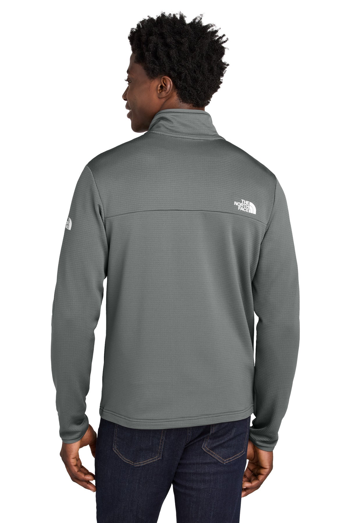SmokedPrGy The North Face Aim Full-Zip Fleece Jacket NF0A8ENK