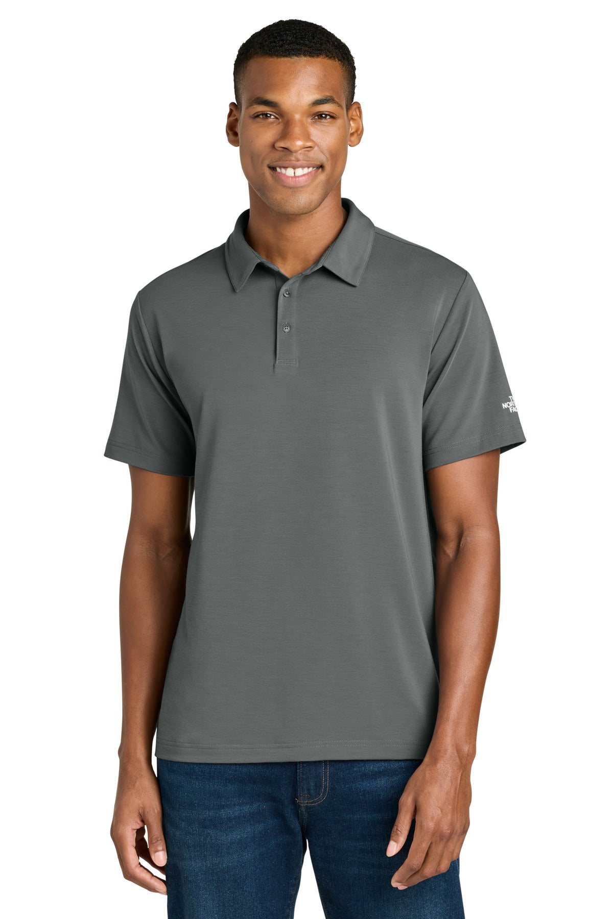 SmokedPrGy The North Face Canyon Crest Polo NF0A8GE0