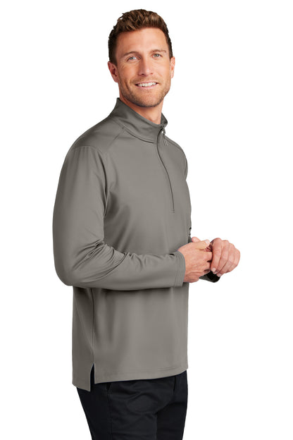 SmokeGrey Port Authority C-FREE Double Knit 1/4-Zip K880