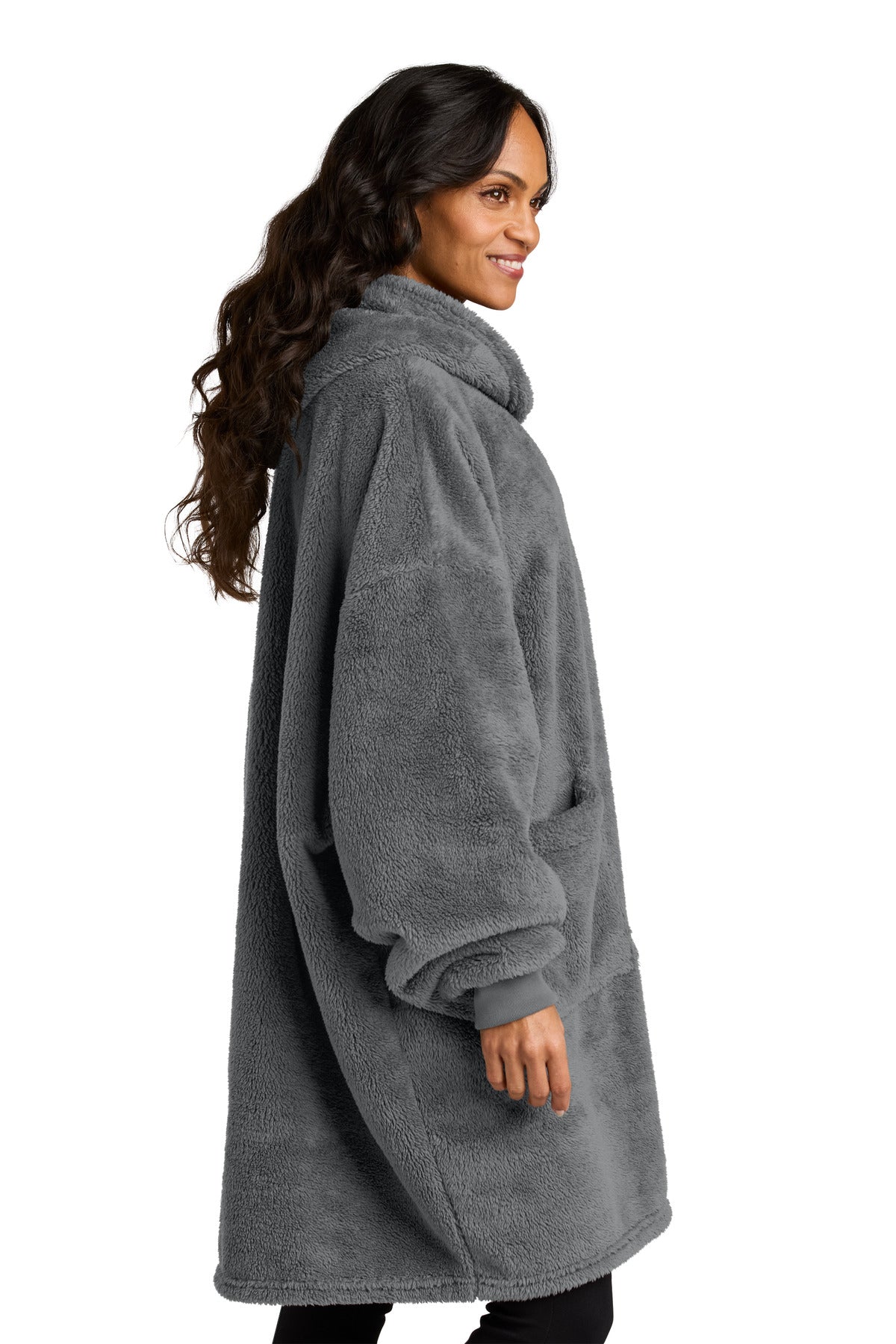 SmokeGrey Port Authority Plush Poncho BP42