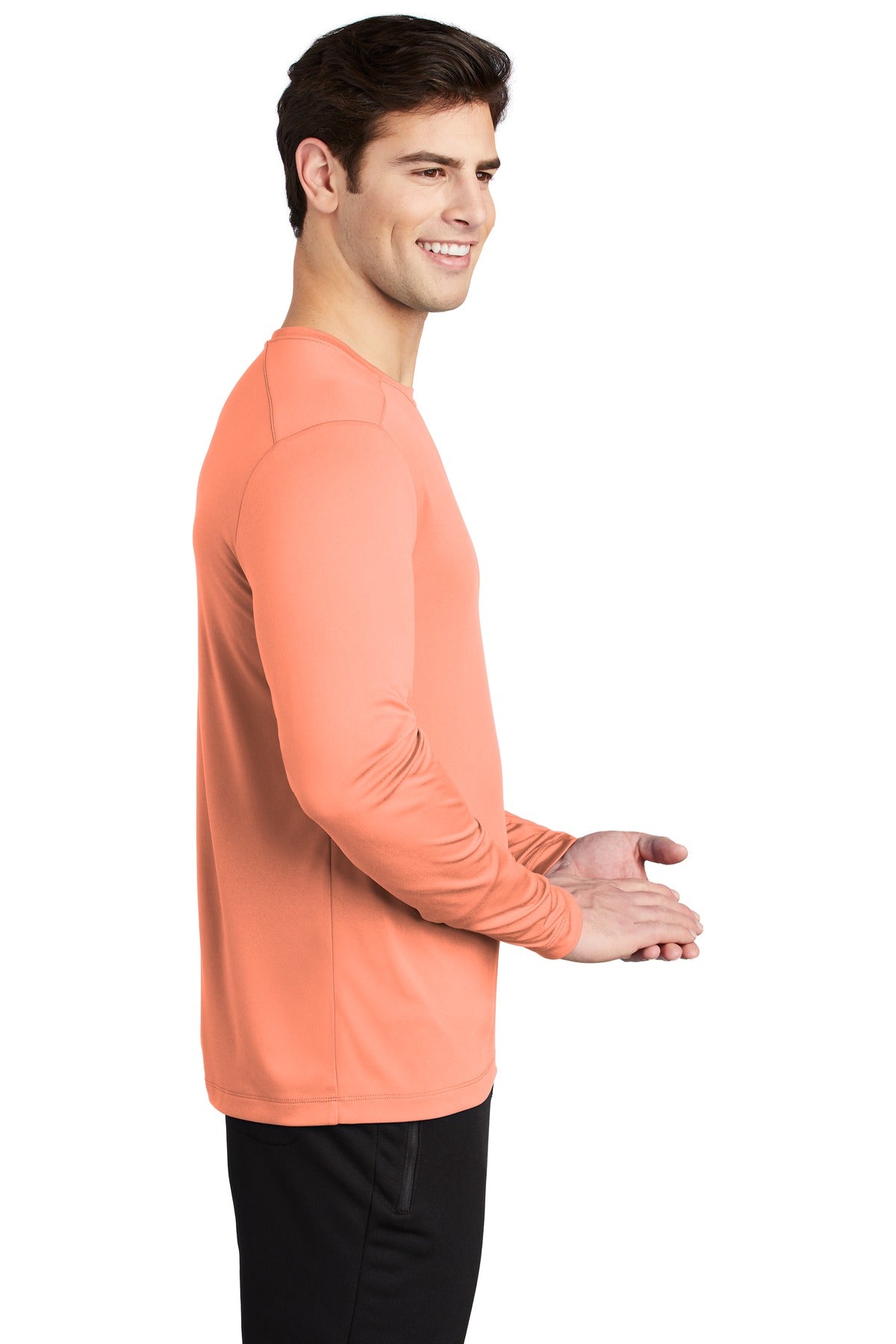 Soft Coral Sport-Tek Posi-UV Pro Long Sleeve Tee. ST420LS