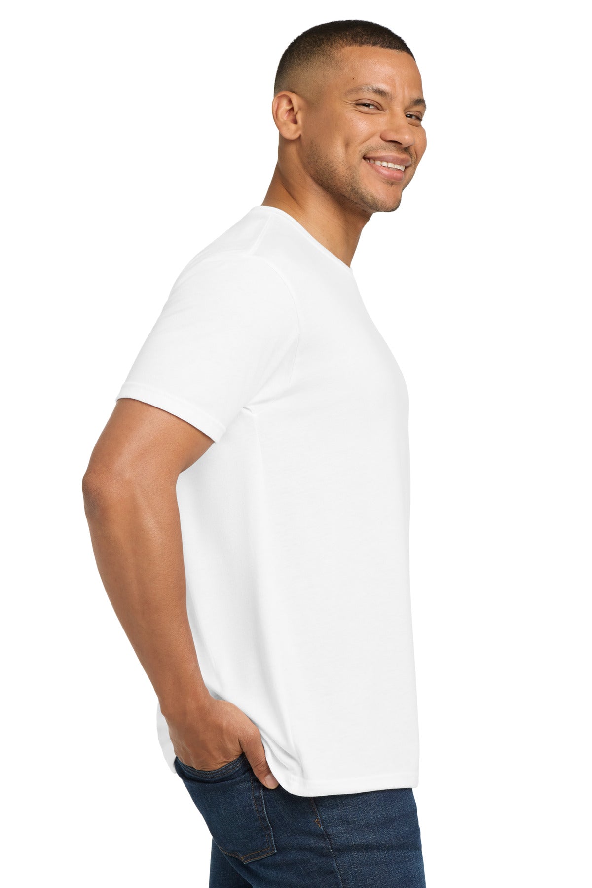 SolidWhite Next Level Apparel Adult Tri-Blend Tee. NL6010