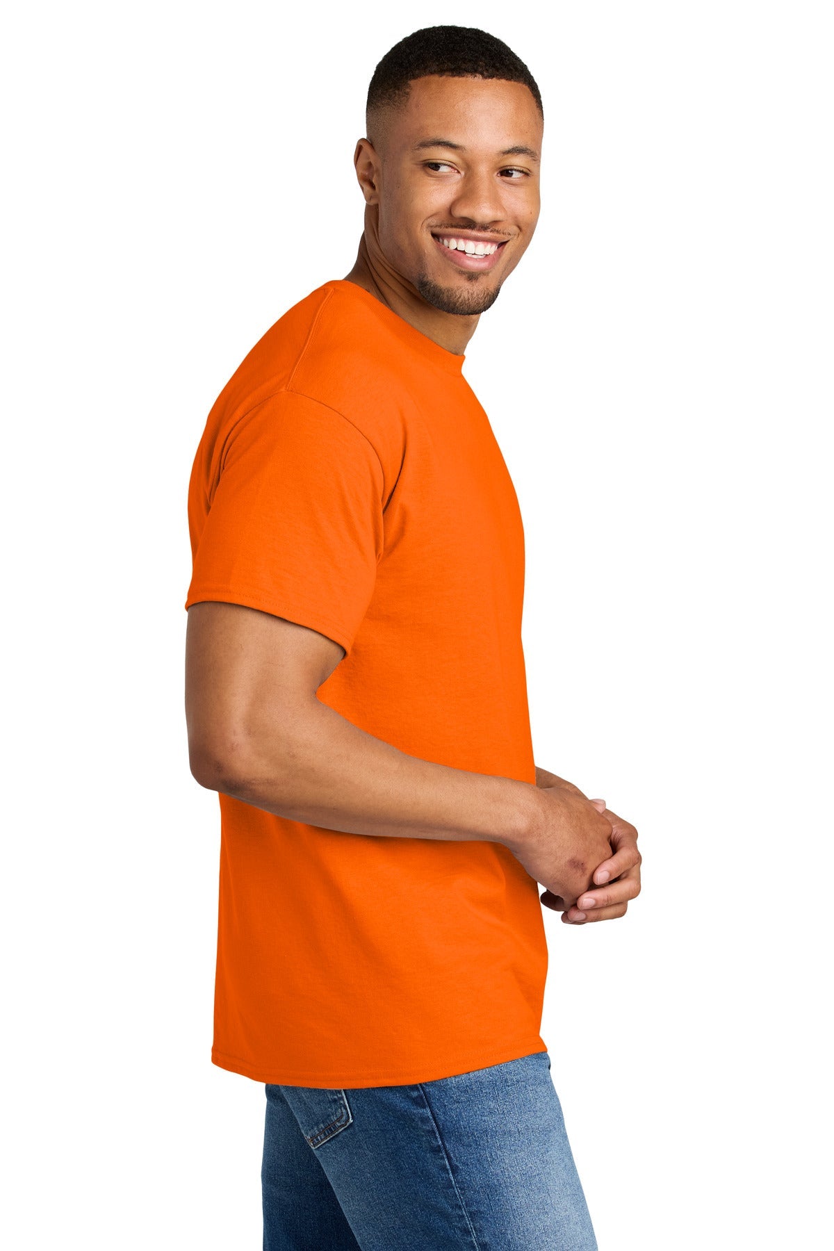 SOrange Gildan DryBlend 50 Cotton/50 Poly T-Shirt. 8000