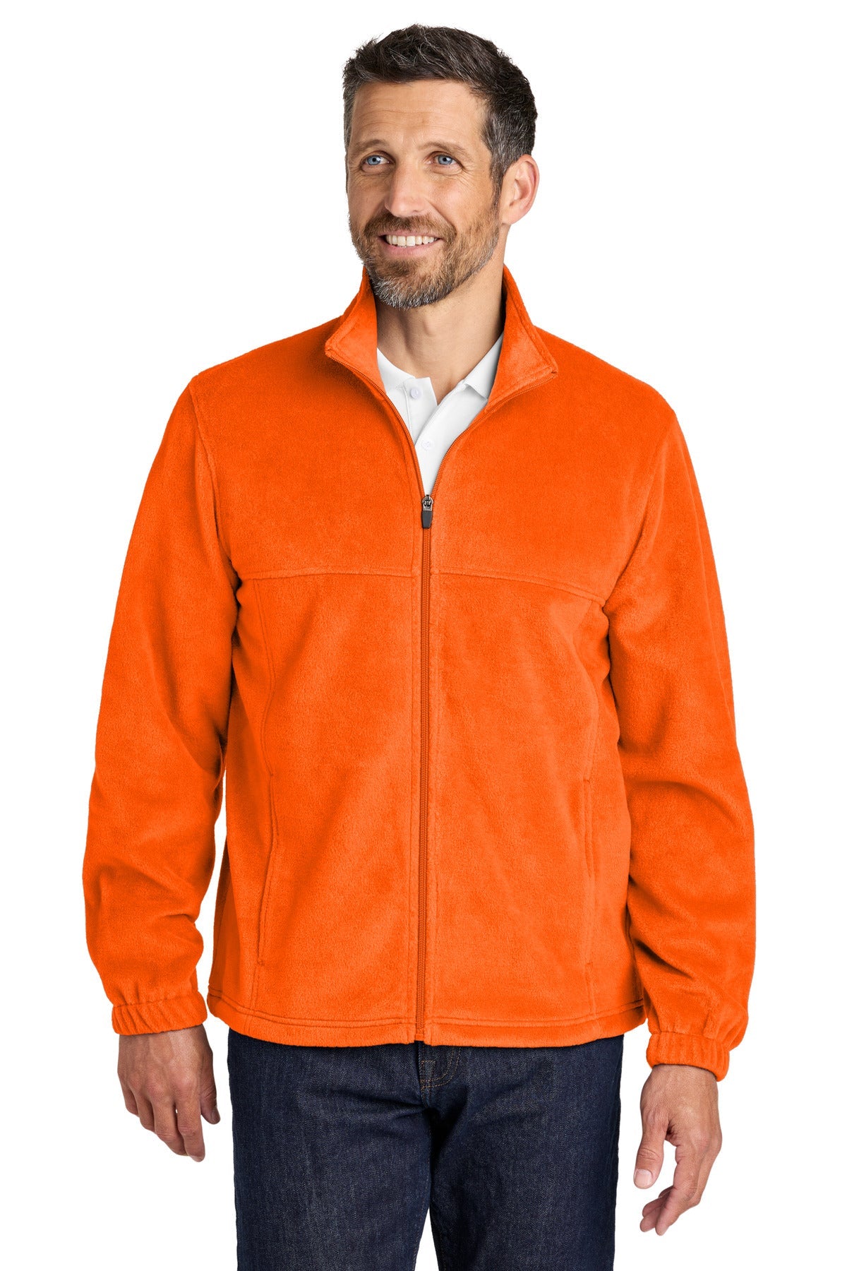 SOrange Port Authority Plush Fleece Full-Zip Jacket F190