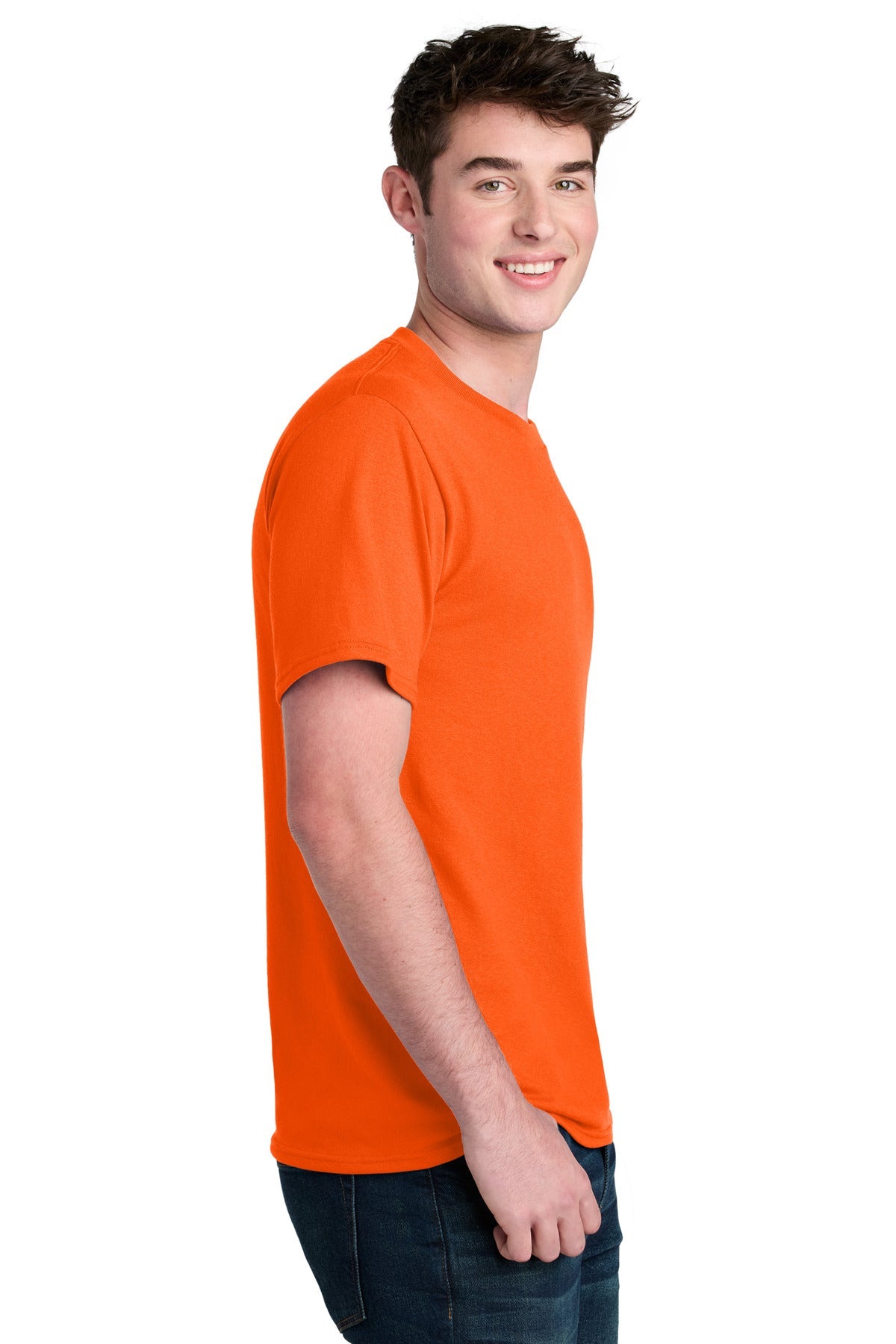 SOrange Port & Co Core Blend Recycled Tee PC01