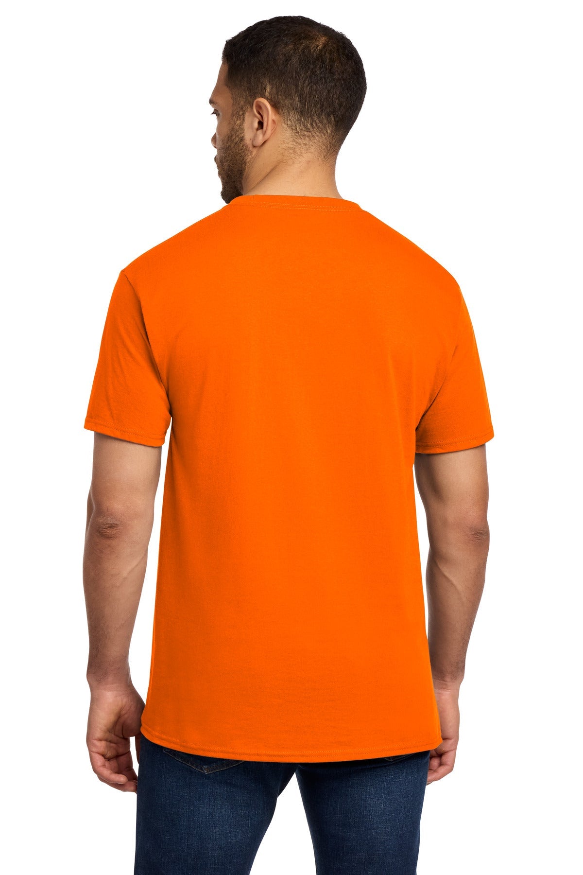 SOrange Port & Co Essential Pocket Tee. PC61P