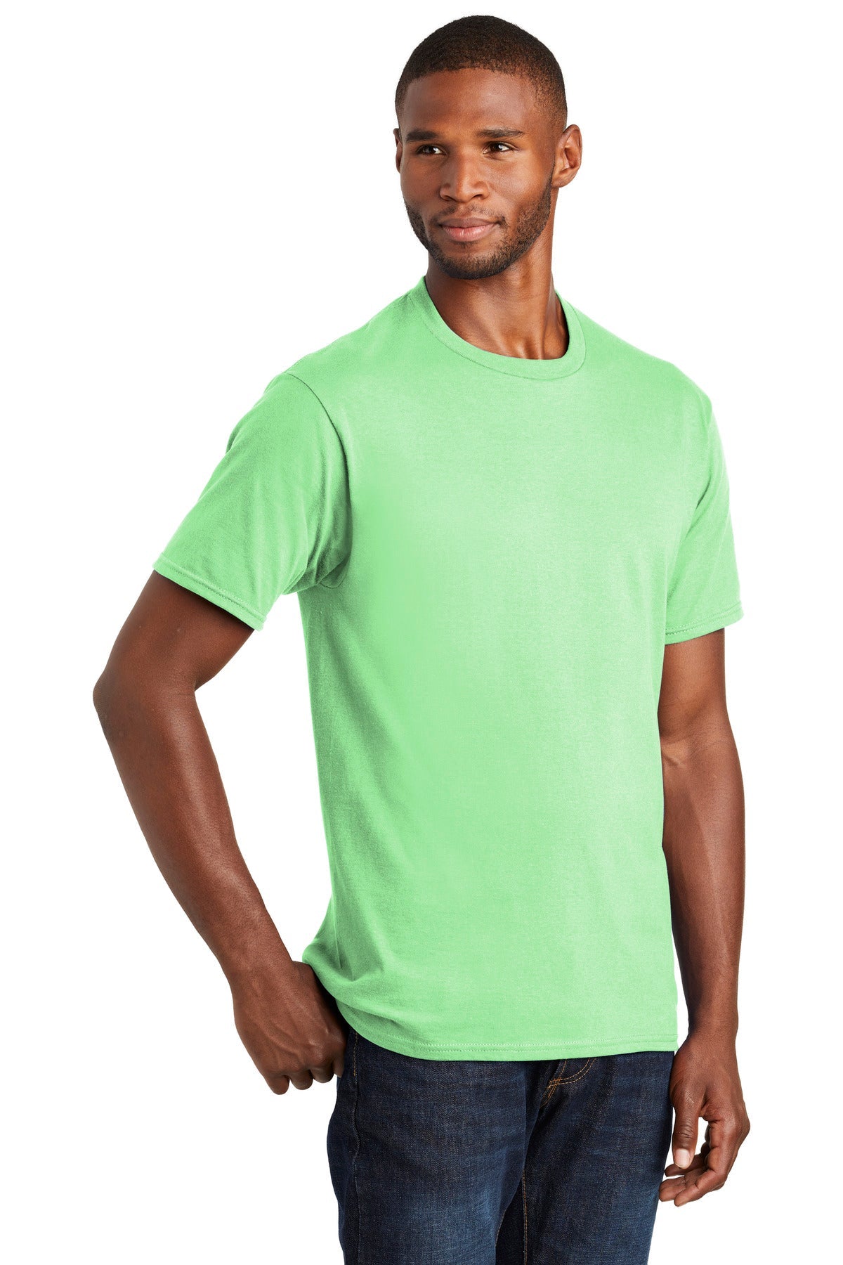 Spearmint Port & Co Fan Favorite Tee. PC450