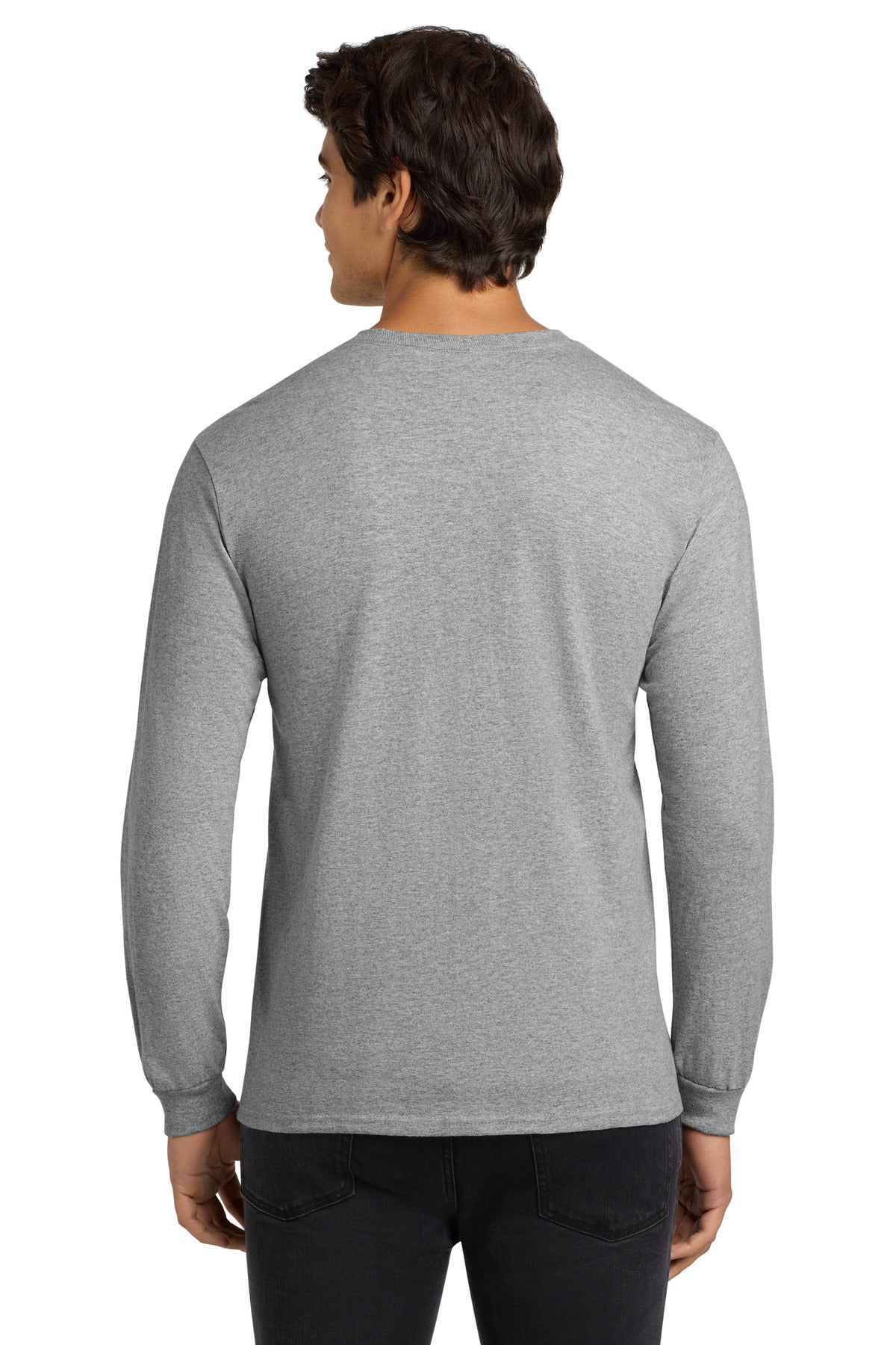 Sport Gray Gildan - Ultra Cotton 100% US Cotton Long Sleeve T-Shirt. G2400