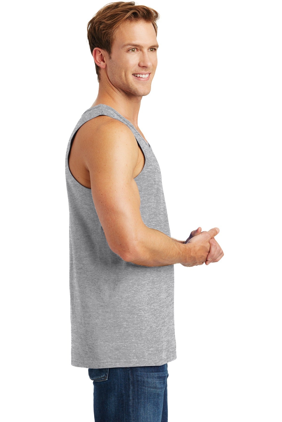 Sport Grey Gildan Heavy Cotton Tank Top. G5200