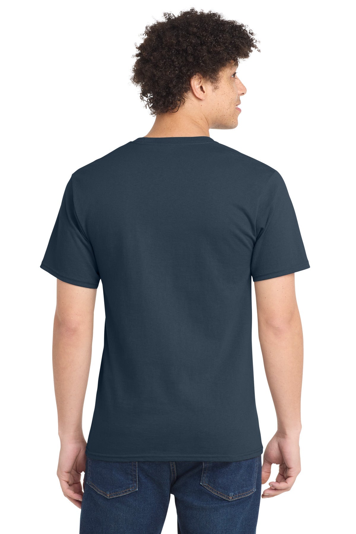 Steel Blue Port & Co Tall Essential Tee. PC61T