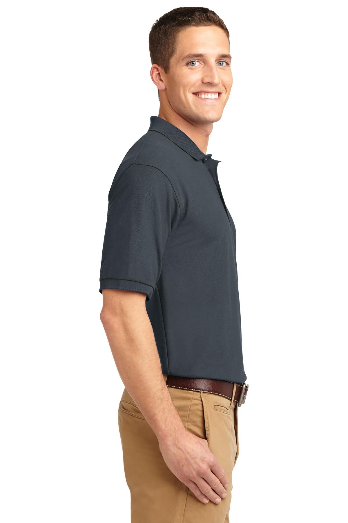 Steel Grey Port Authority Extended Size Silk Touch Polo K500ES