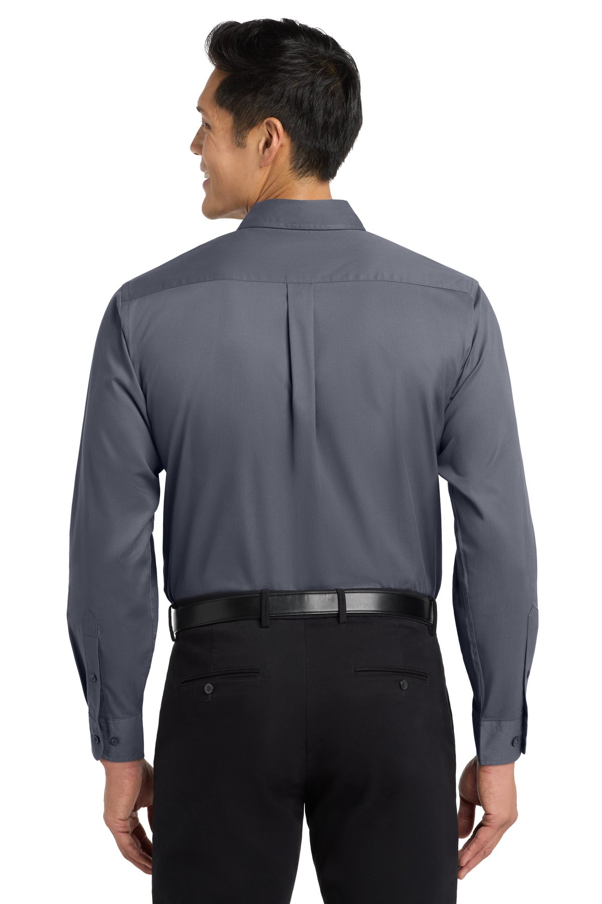 Steel Grey Port Authority Long Sleeve Easy Care Shirt S608
