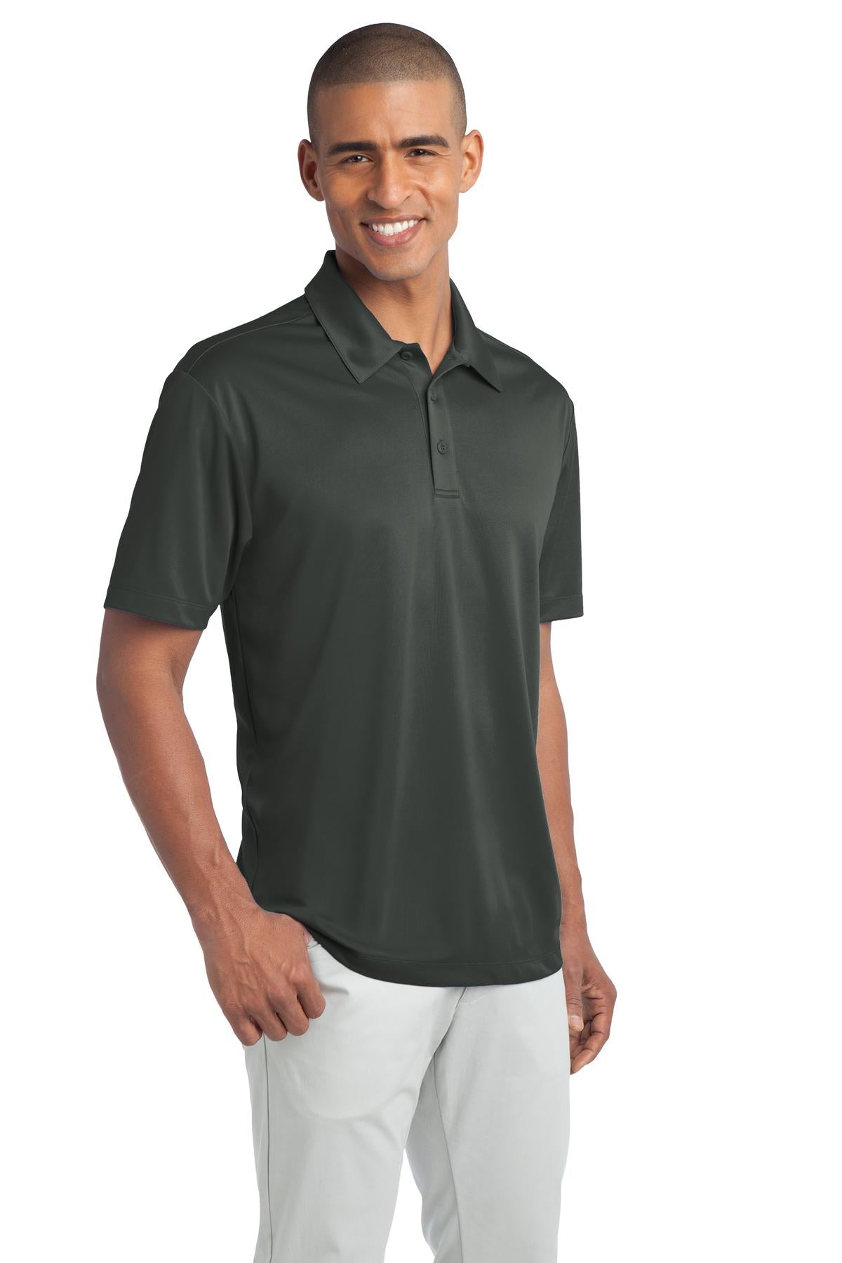 Steel Grey Port Authority Silk Touch Performance Polo. K540