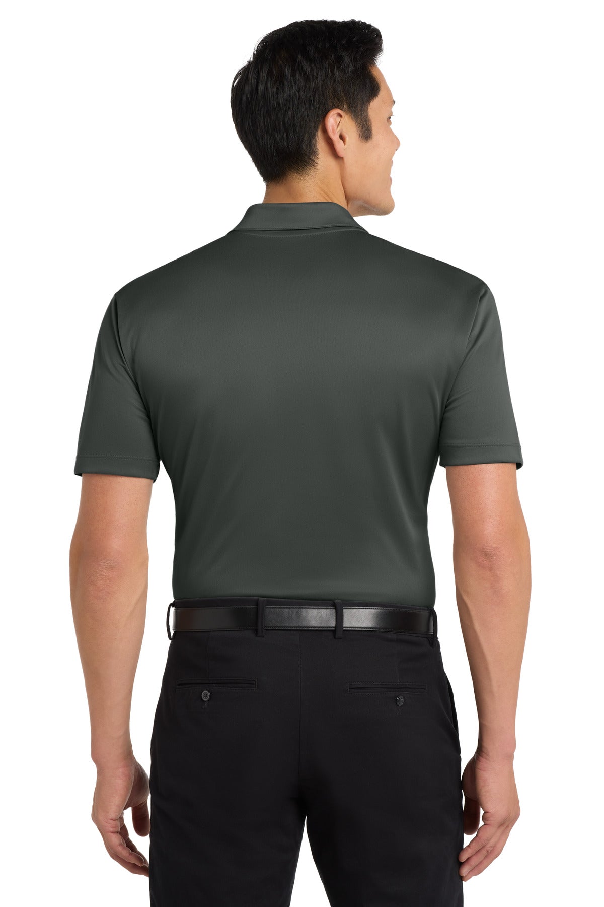 Steel Grey Port Authority Silk Touch Performance Polo. K540