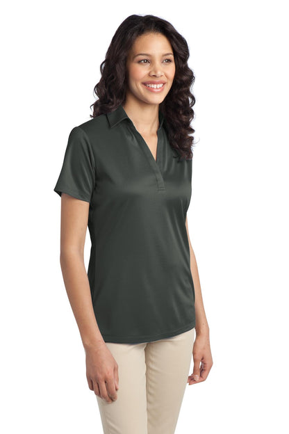 Steel Grey Port Authority Women's Silk Touch Performance Polo. L540