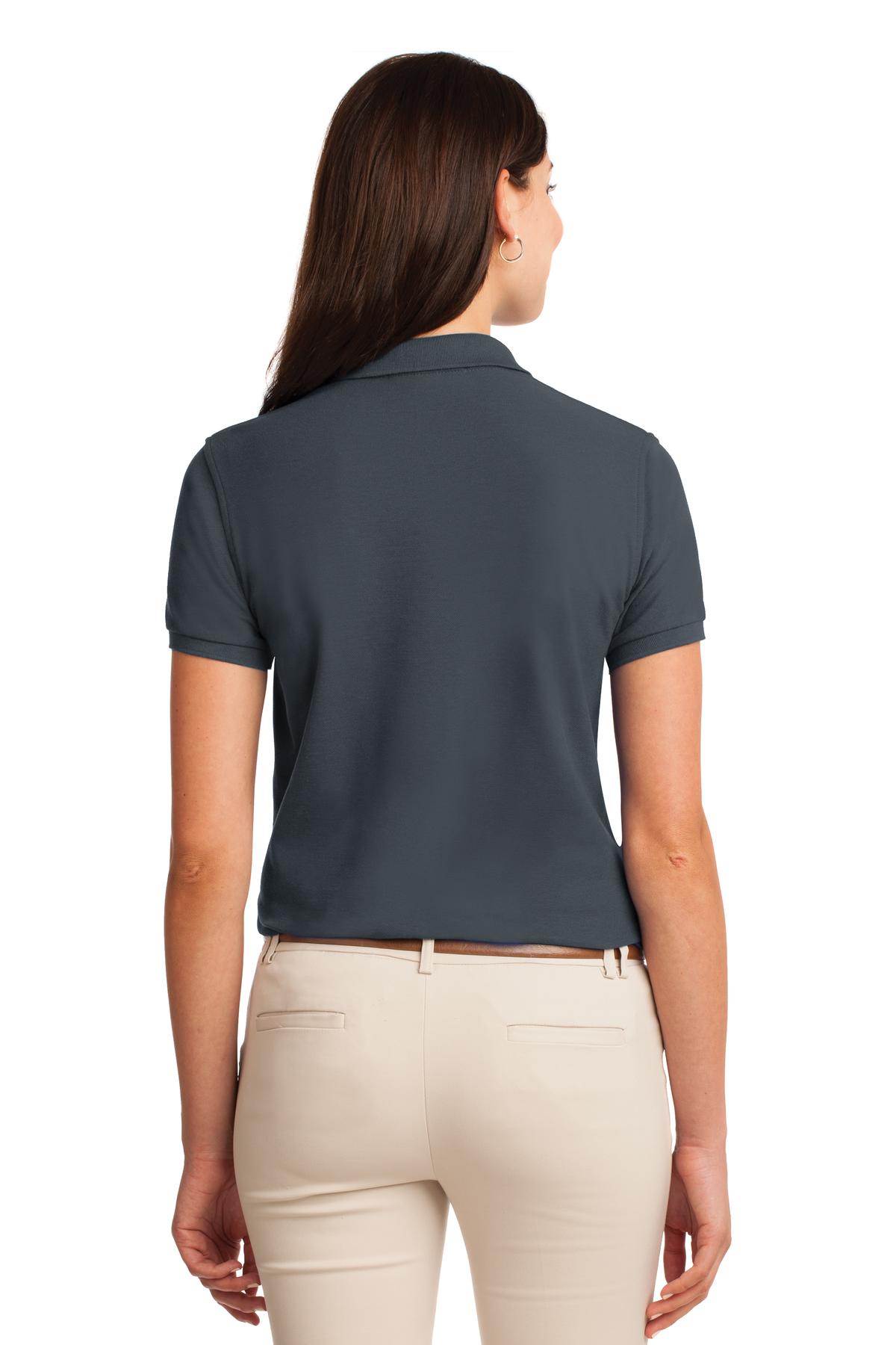 Steel Grey Port Authority Women's Silk Touch Polo. L500