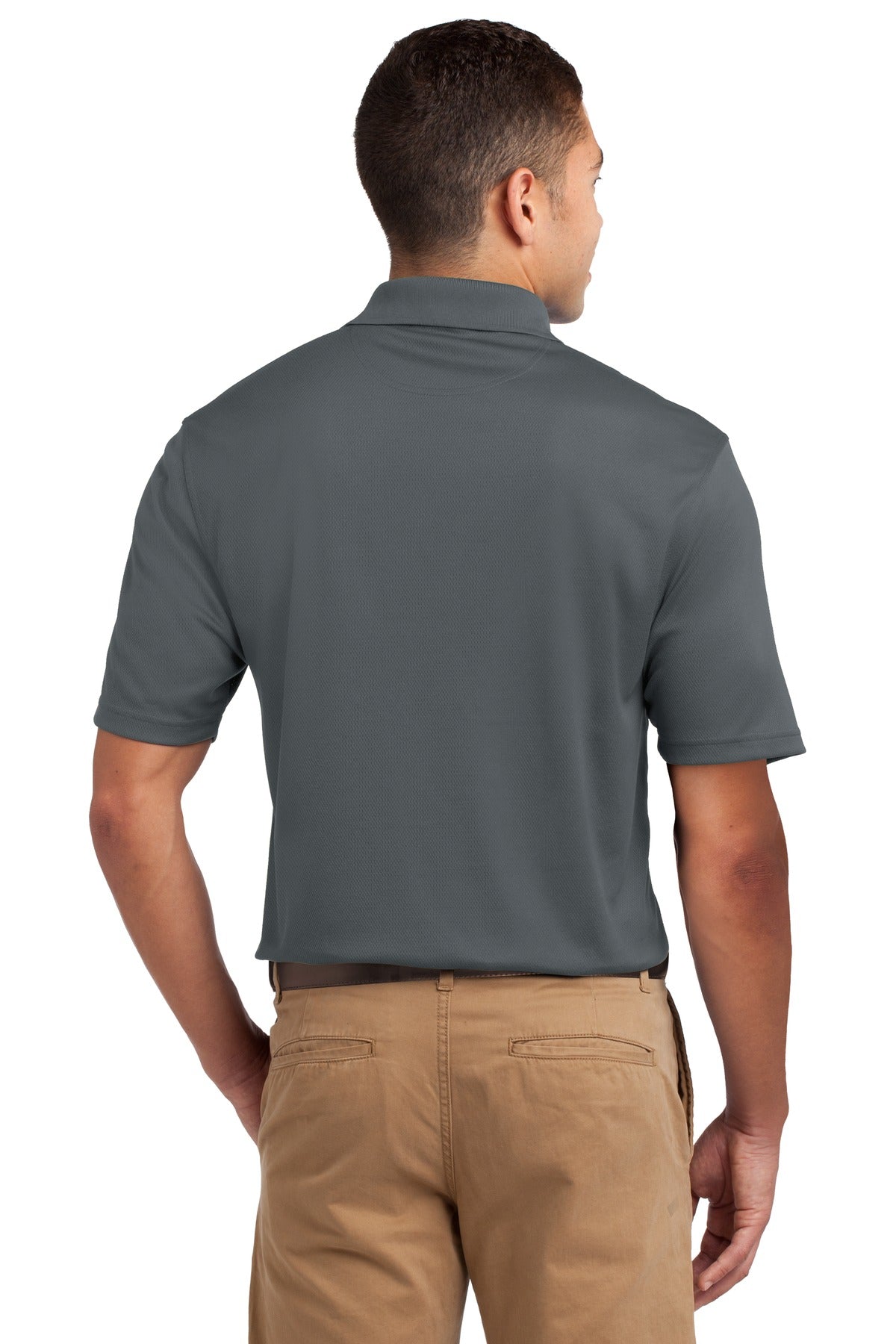 Steel Sport-Tek Dri-Mesh Polo. K469
