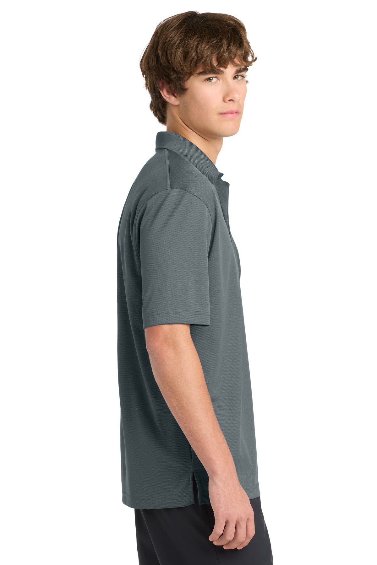 Steel Sport-Tek Dri-Mesh Polo. K469