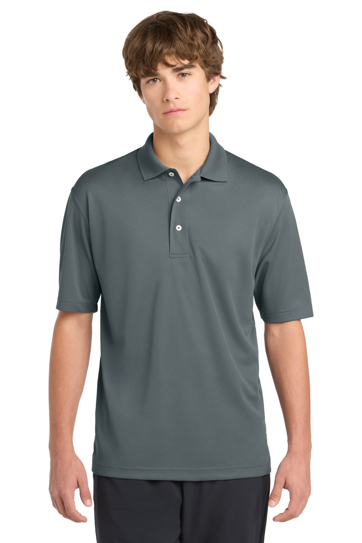 Steel Sport-Tek Dri-Mesh Polo. K469