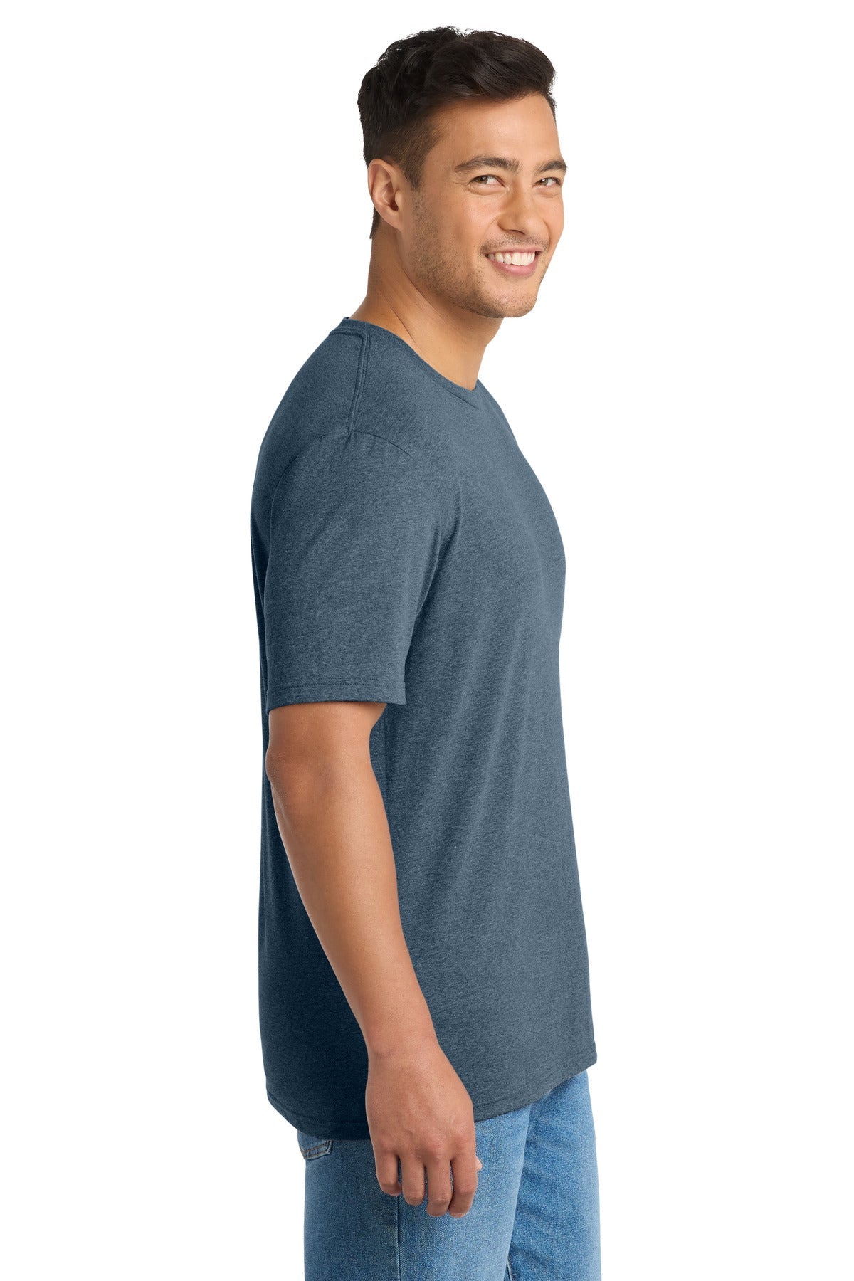 SteelBlHtr Port & Co Tri-Blend Tee. PC330