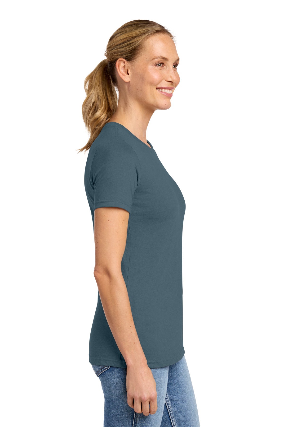 SteelBlue Gildan Softstyle Women's CVC T-Shirt 64001LCVC