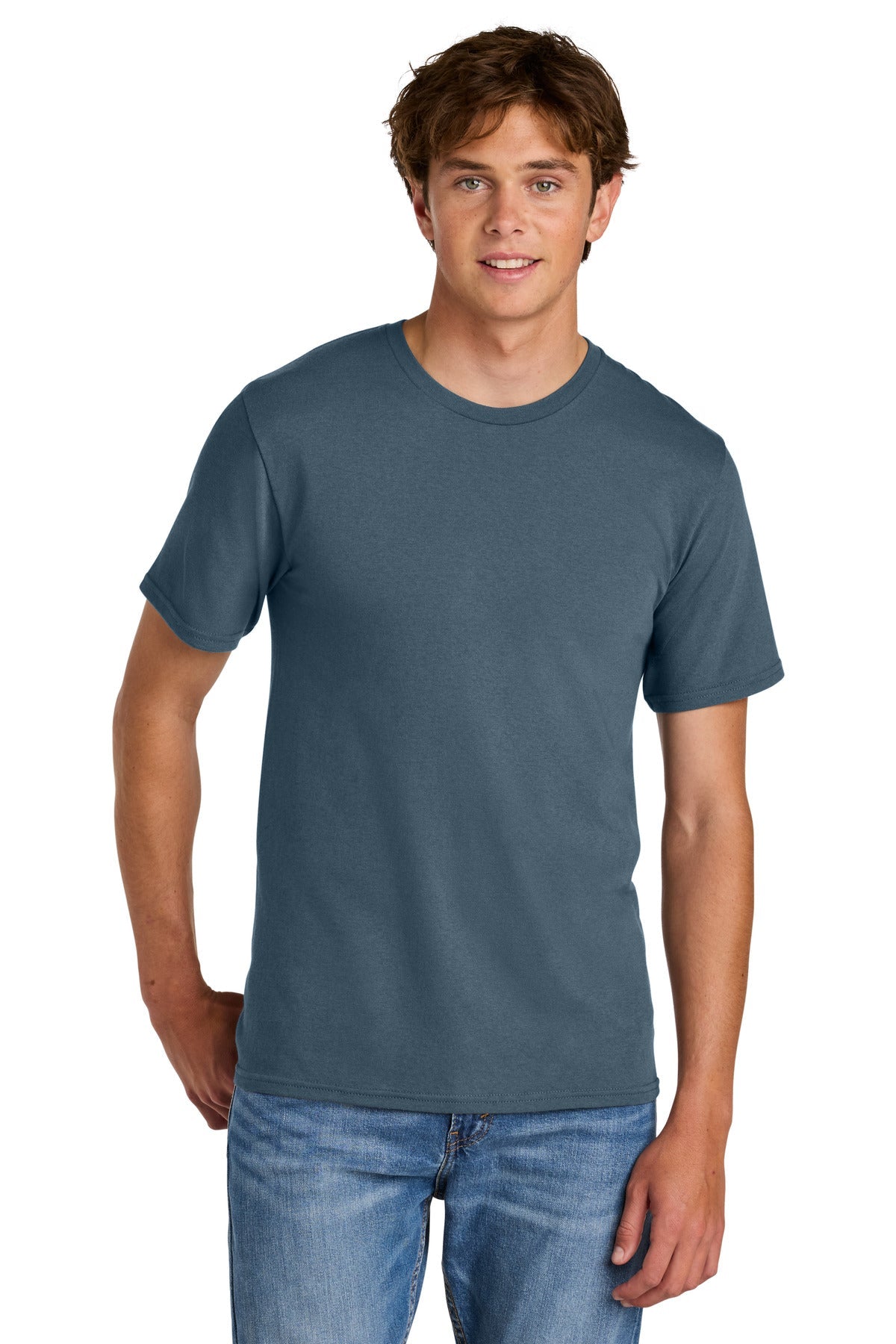 SteelBlue Port & Co Easy Cotton Tee PC43