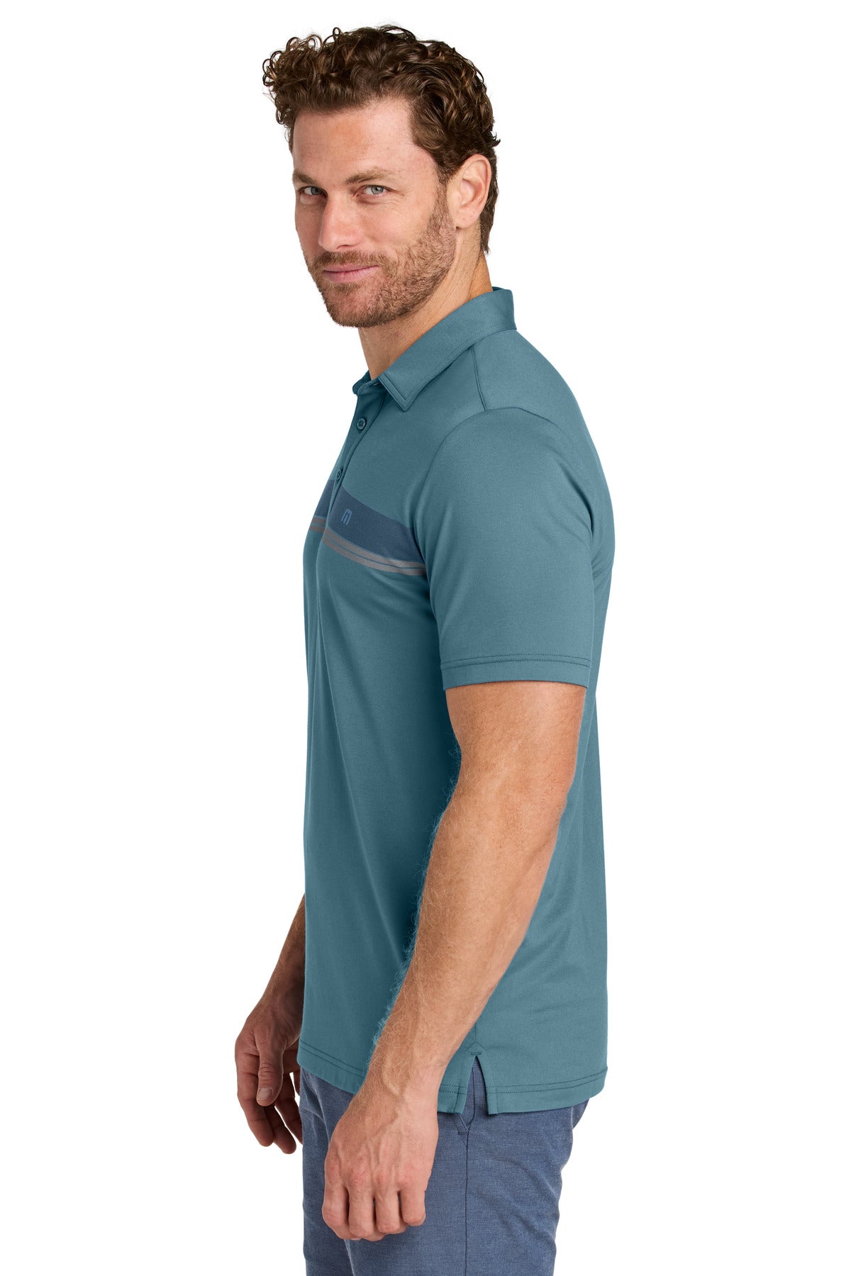StellarBlu TravisMathew Glenview Stripe Polo TMA41462