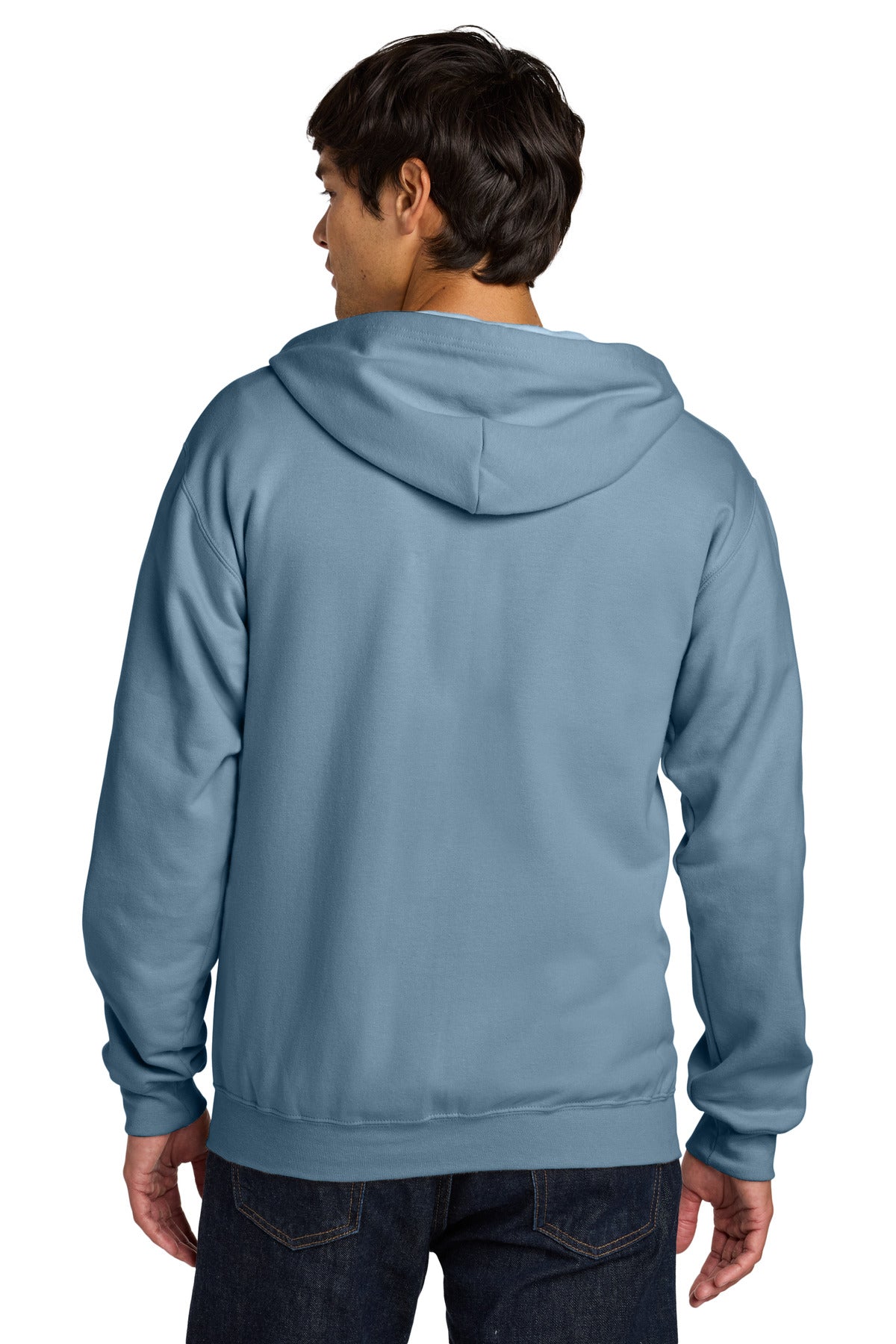 StoneBlue Gildan Softstyle Midweight Fleece Full-Zip Hooded Sweatshirt SF600