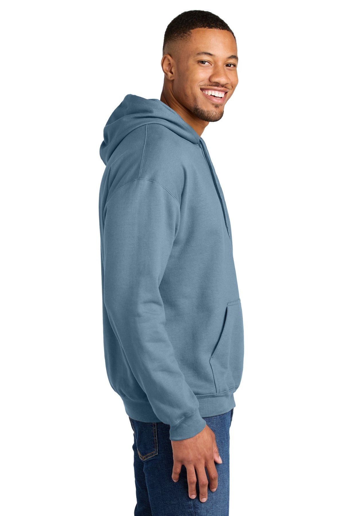 StoneBlue Gildan Softstyle Midweight Pullover Hooded Sweatshirt SF500