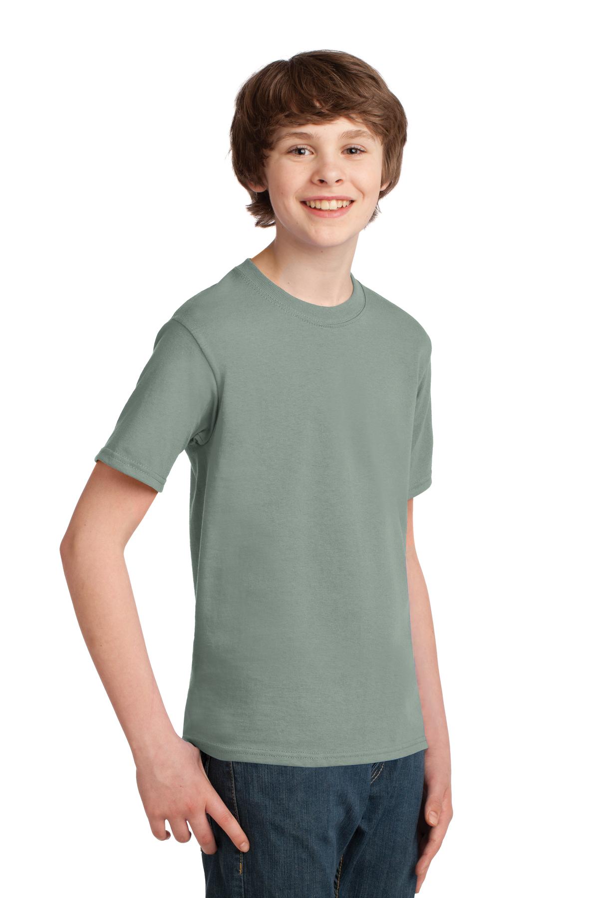 Stonewshd Grn Port & Co Youth Essential Tee. PC61Y