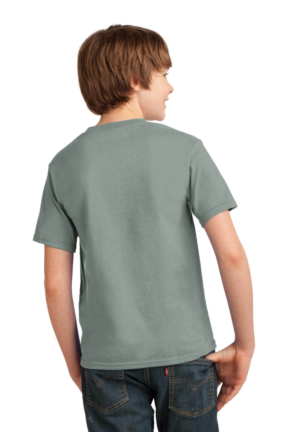 Stonewshd Grn Port & Co Youth Essential Tee. PC61Y