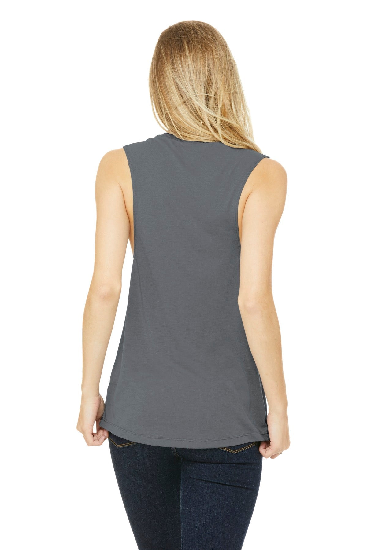 Storm BELLA+CANVAS Women's Flowy Scoop Muscle Tank. BC8803
