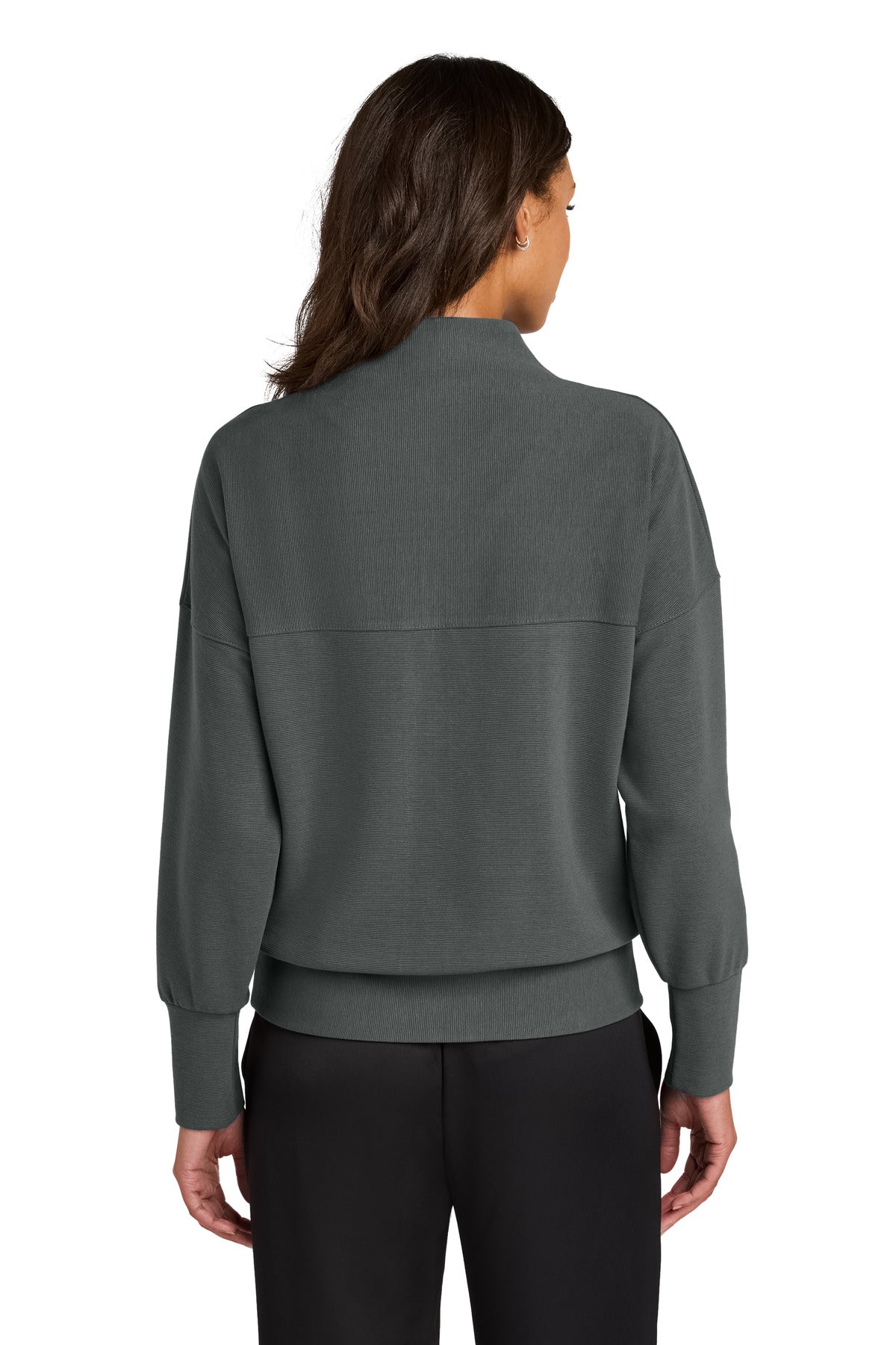 StormGrey Mercer+Mettle Women's Linear Texture 1/4-Zip MM3041
