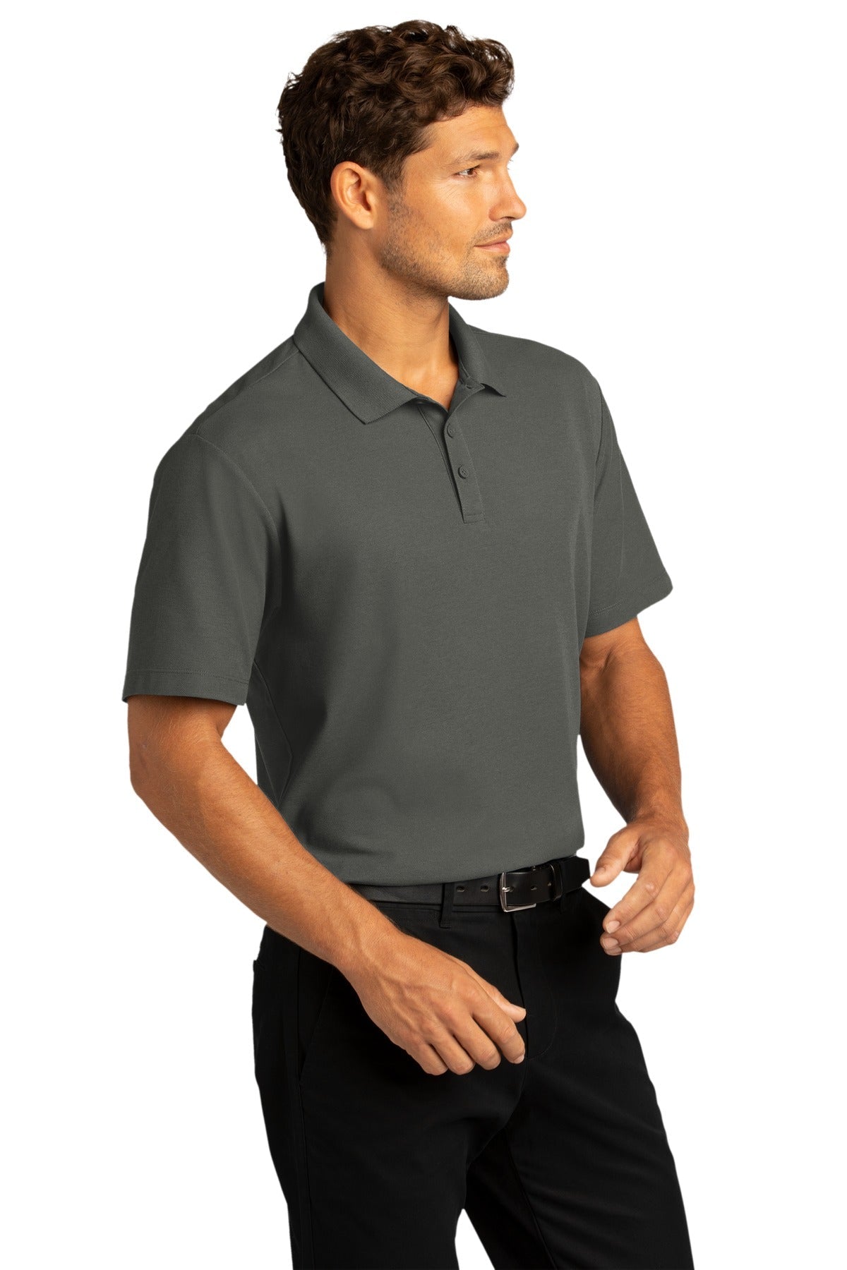 StormGrey Port Authority SuperPro React Polo. K810