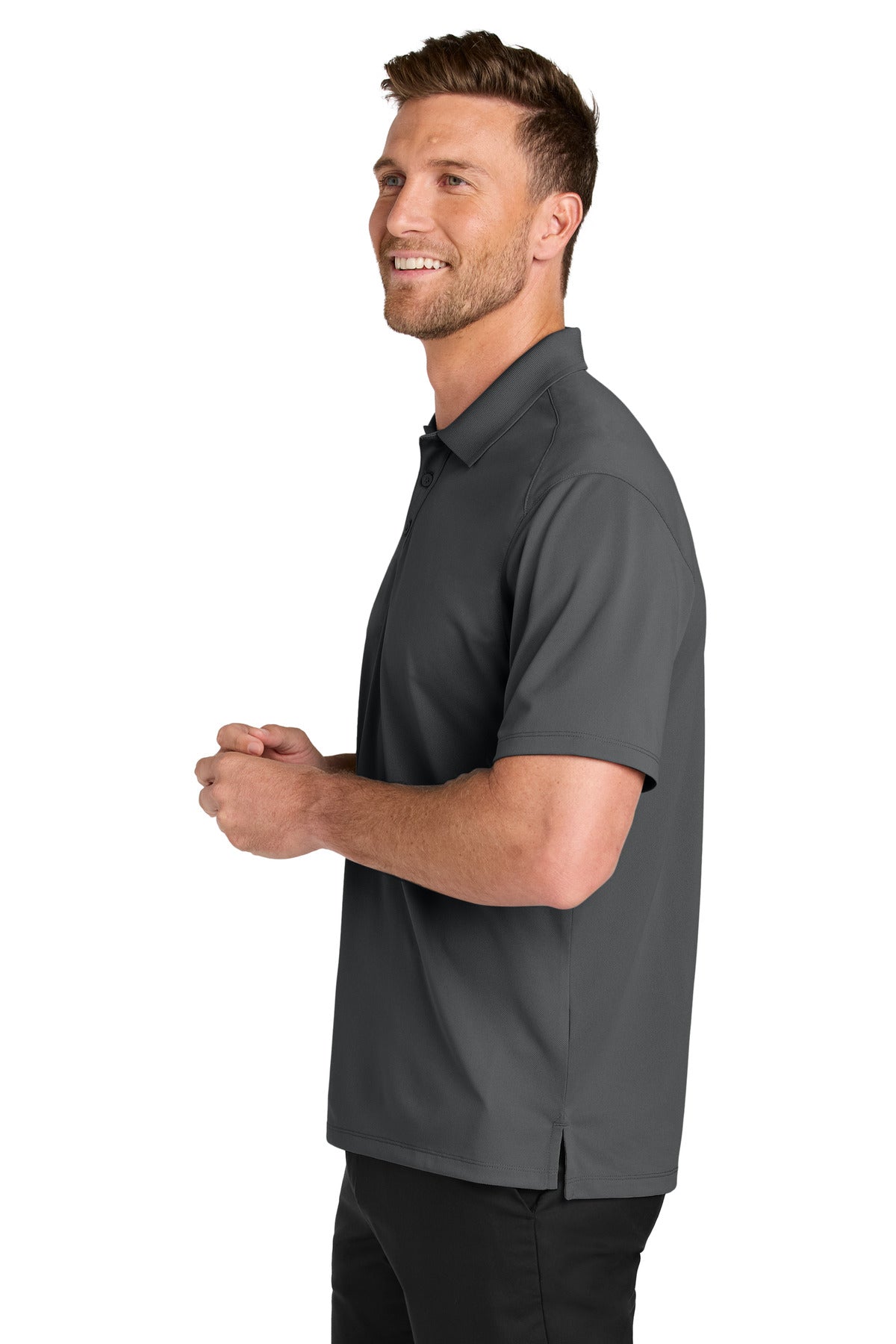 StormGrey Port Authority Tall Wearever Performance Pique Polo TLK240