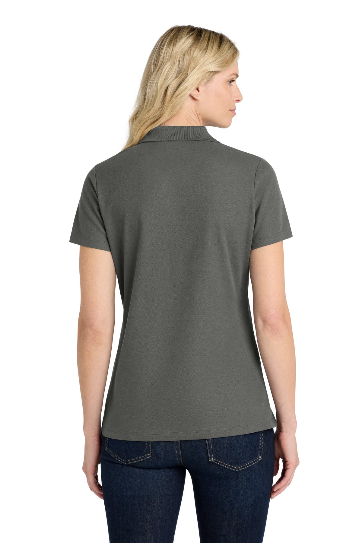 StormGrey Port Authority Women's SuperPro React Polo. LK810